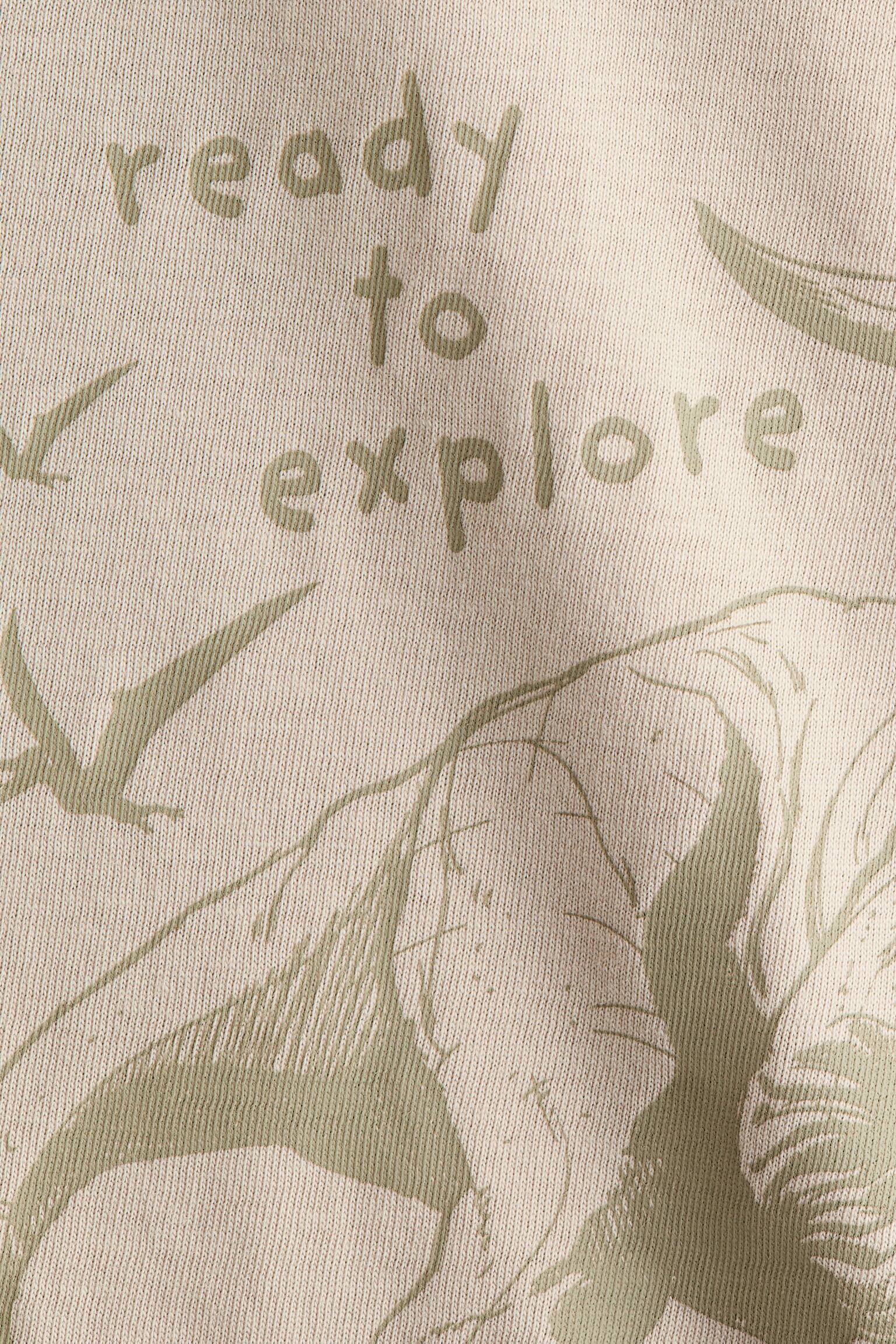 Print-motif cotton T-shirt - Beige/Jurassic World/White/Jurassic World/White/Jurassic World - 3