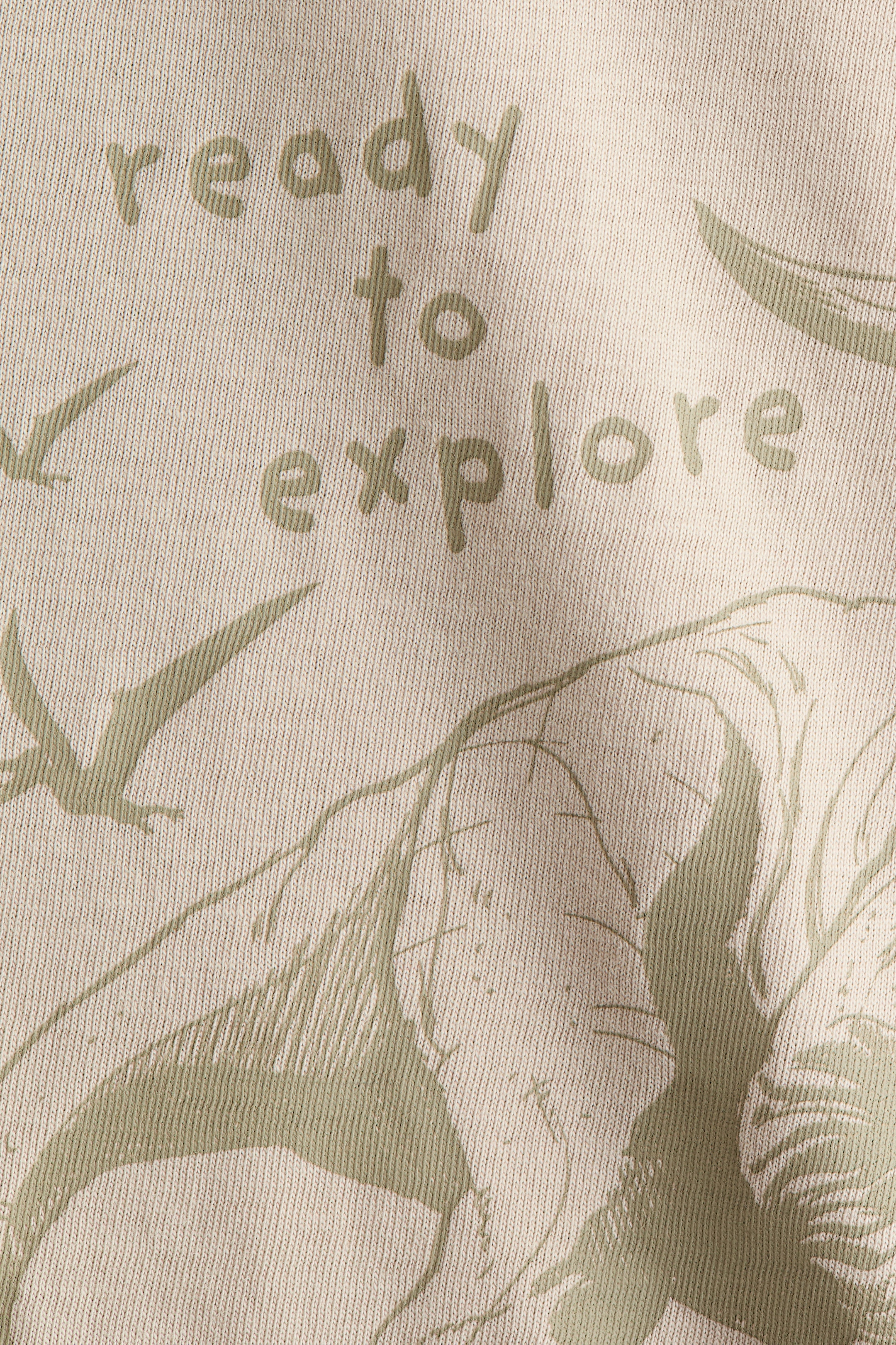 View larger image: Print-motif cotton T-shirt - Beige/Jurassic World - Kids | H&M SG 6