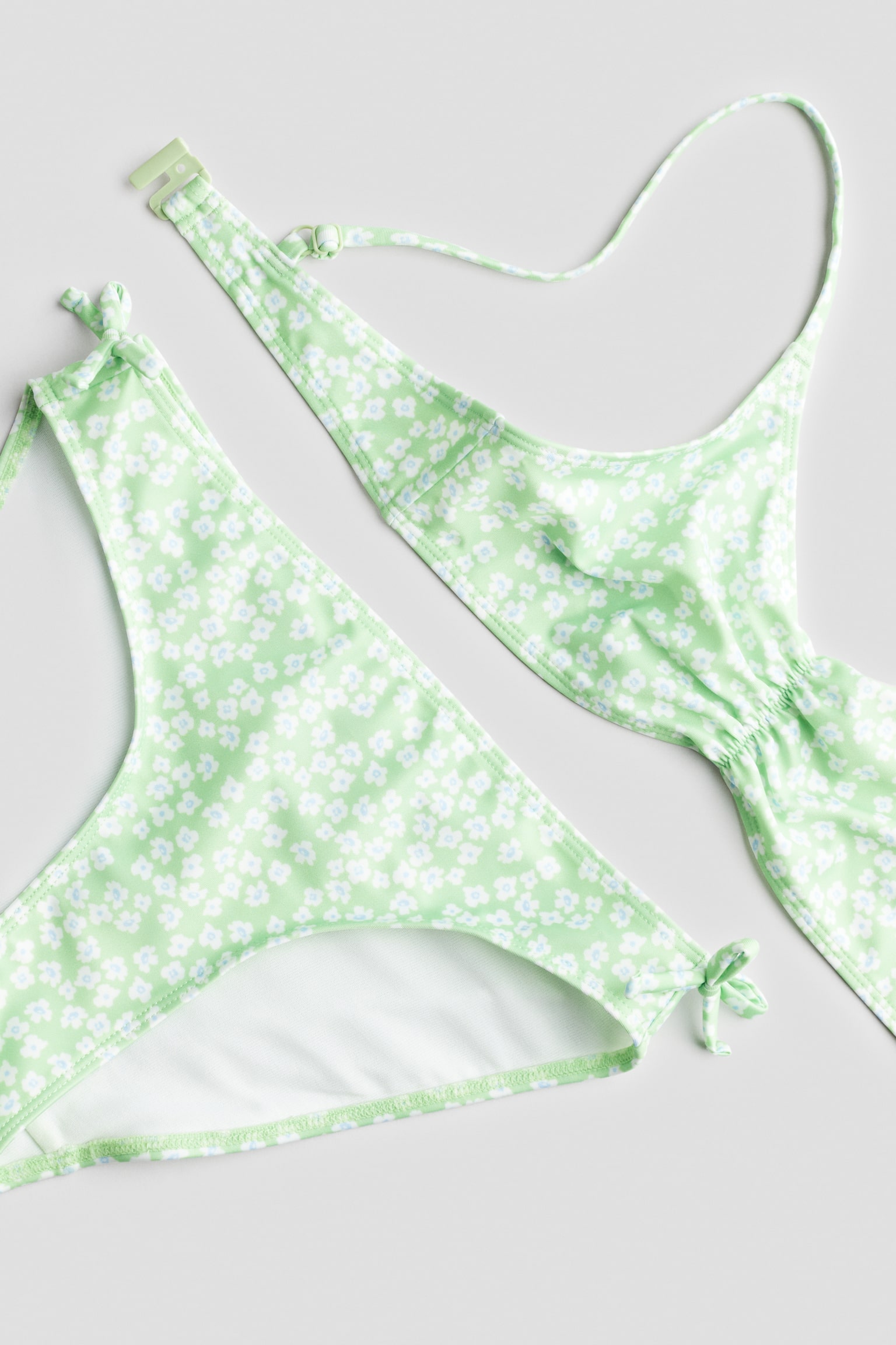 Bow Detail Bikini - Light green/Floral/Light yellow/Floral - 2