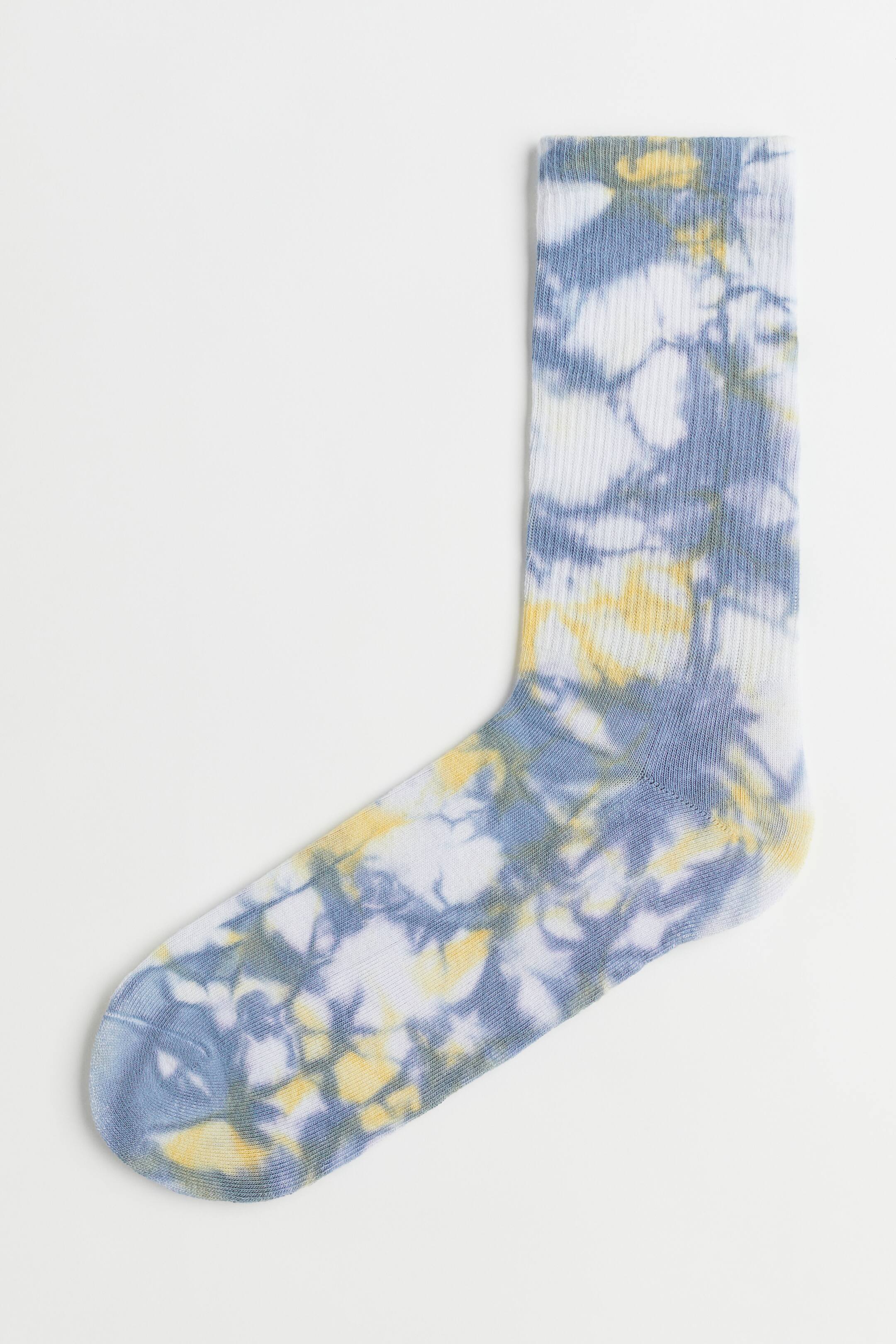 View larger image: Batik-patterned socks - Blue/Tie-dye - Men | H&M 1
