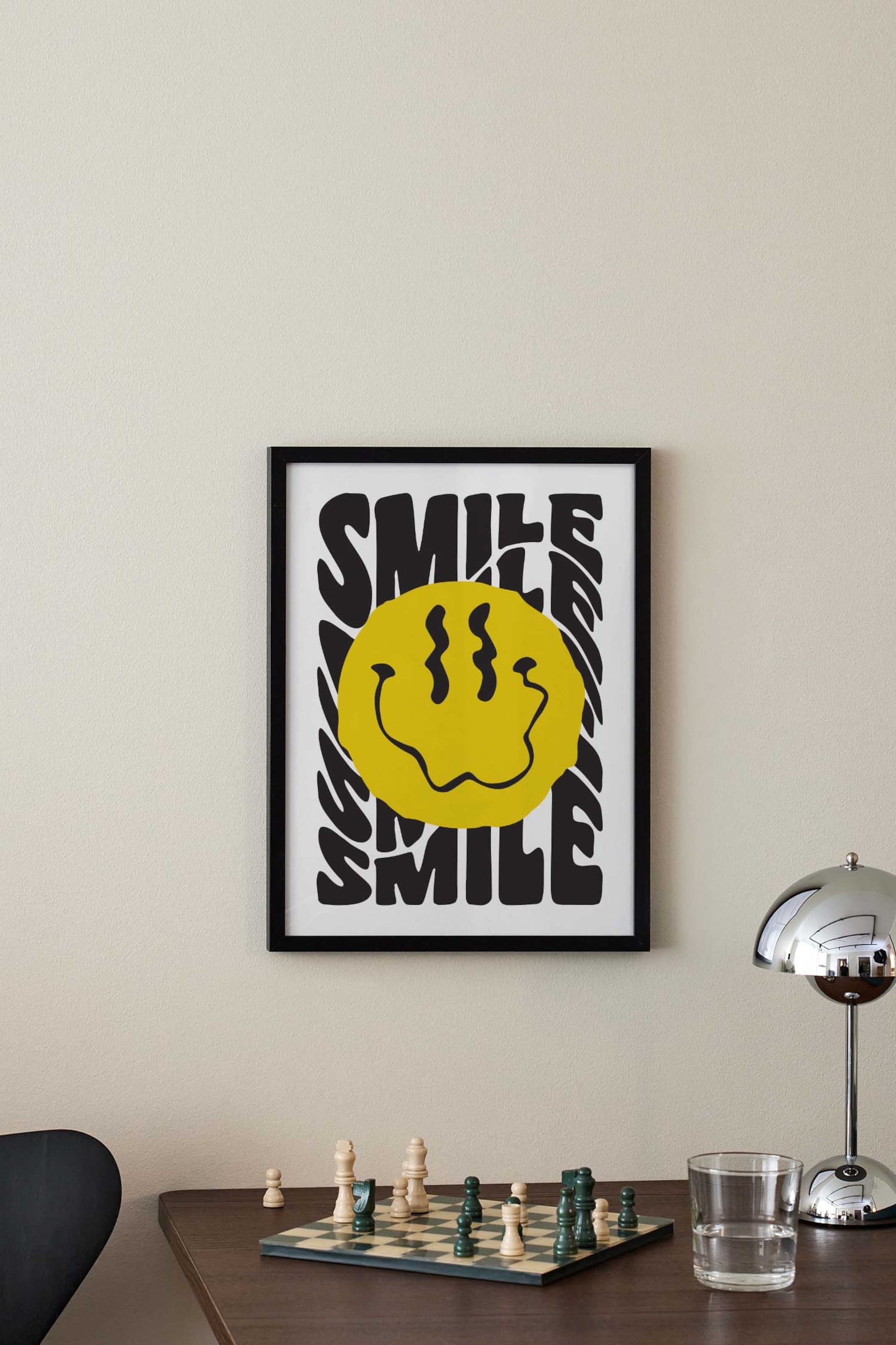Näytä suurempi kuva: Smile Juliste - Keltainen/musta/valkoinen - Postery - Home All | H&M FI 1