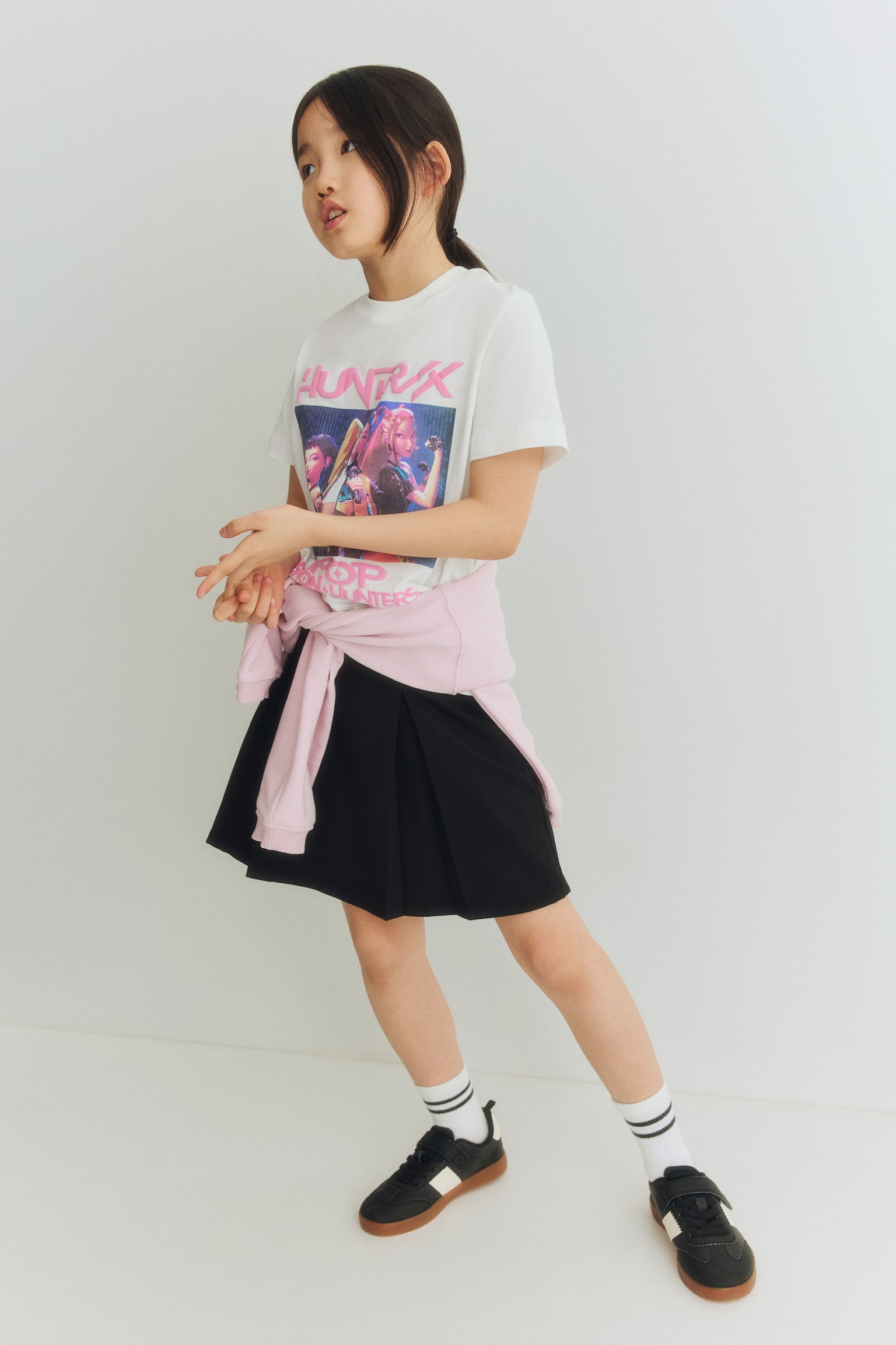Print-motif cotton T-shirt - White/KPop Demon Hunters/Pink/Hello Kitty/Pink/Lilo & Stitch/Cream/Hello Kitty/Light pink/Lilo & Stitch/Light blue/Alice in Wonderland/Light turquoise/Aristocats/Light pink/Lilo & Stitch/Black/Lilo & Stitch - 4