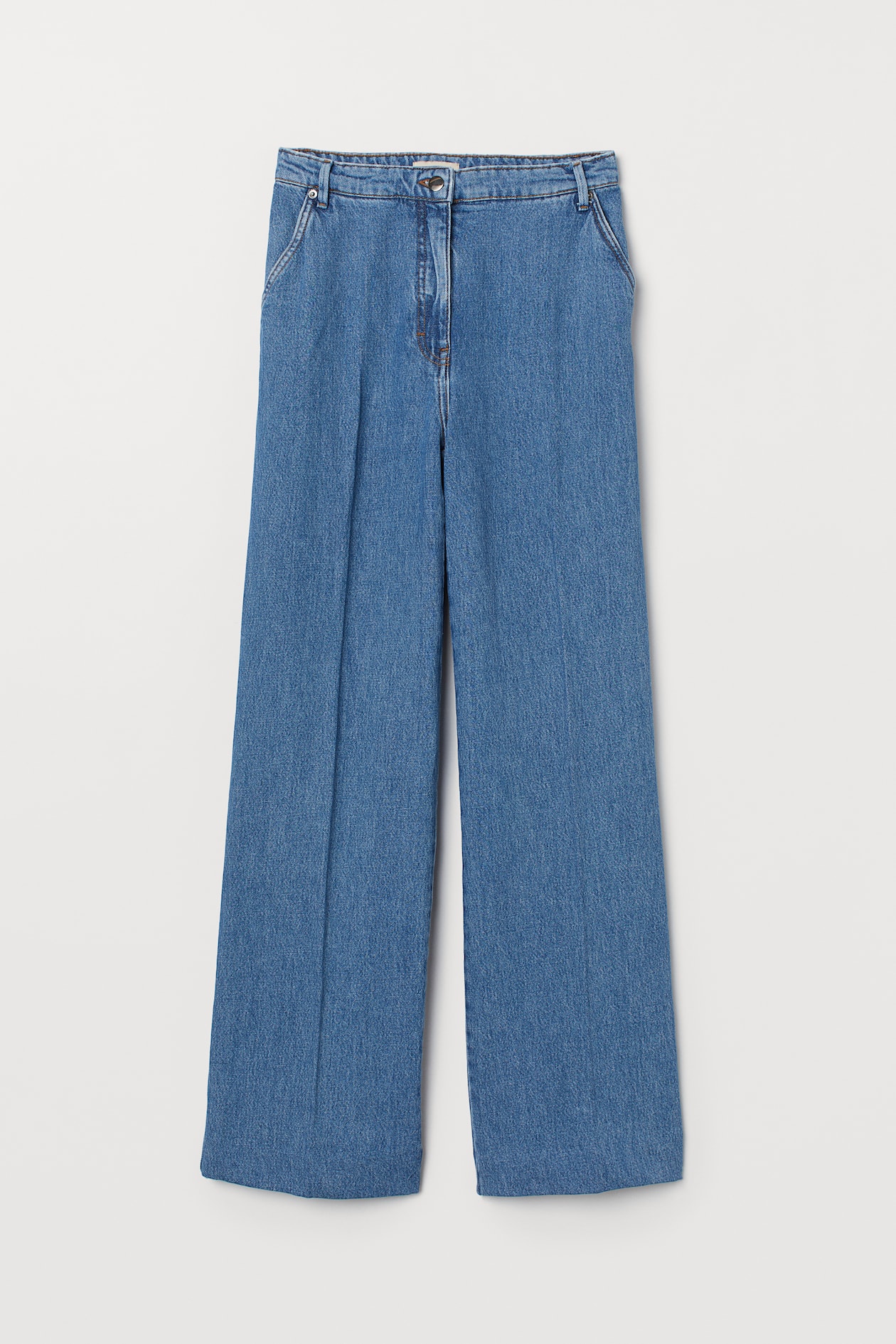 Straight High Jeans - High waist - Long - Denim blue - Ladies | H&M GB