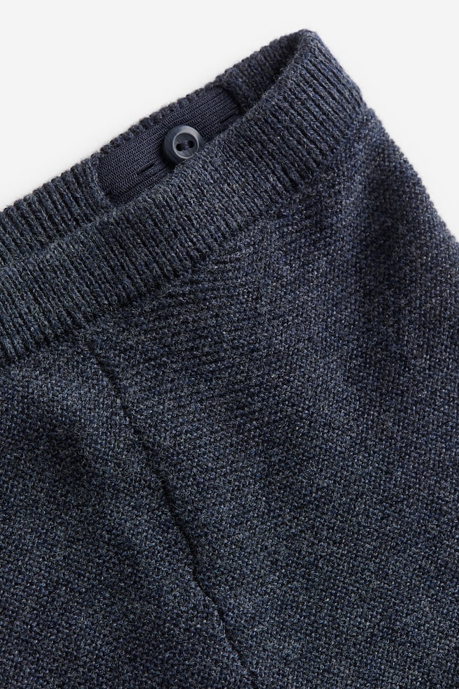2-piece jacquard-knit cotton set - Dark blue/Striped - 3