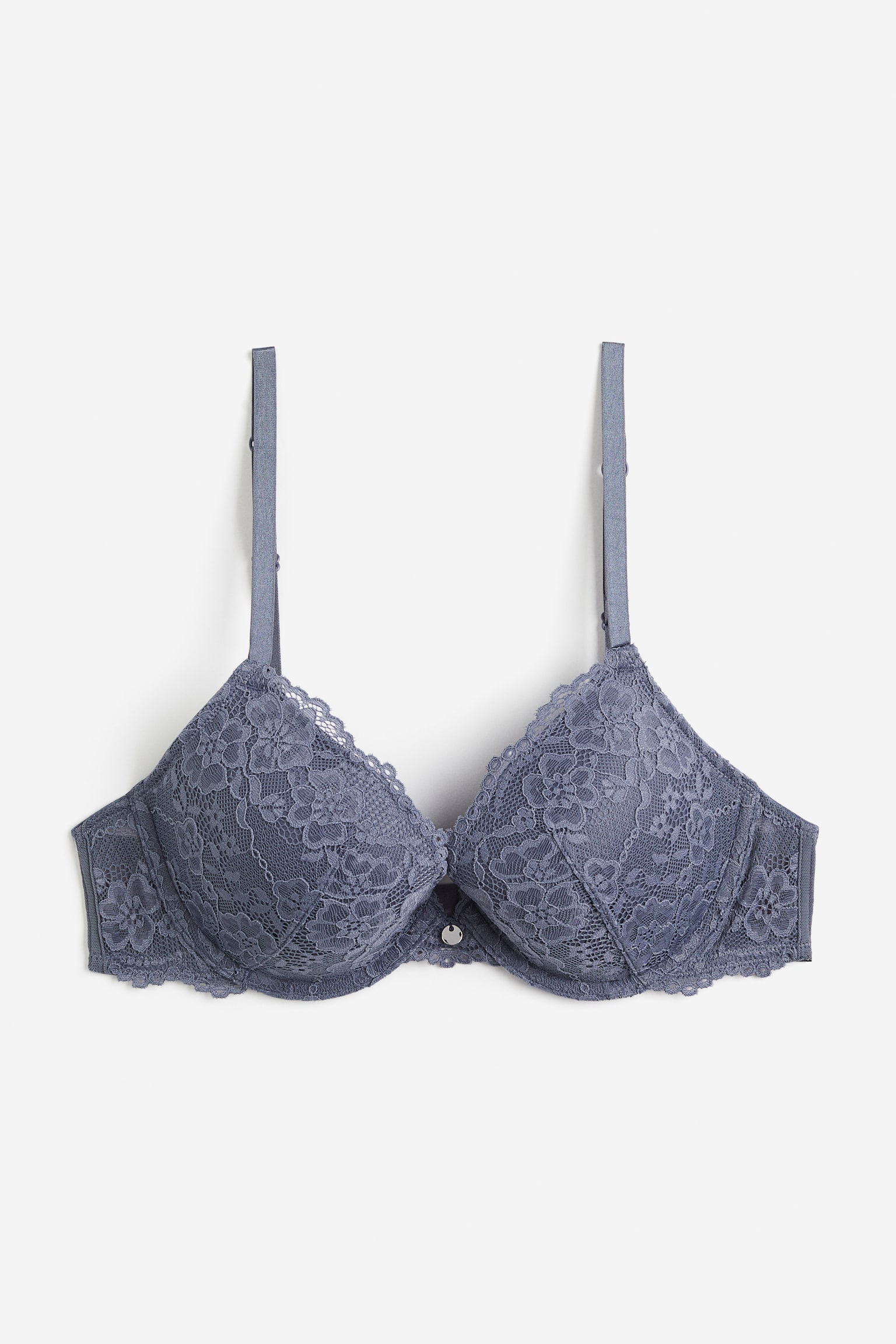 Lace Push Up Bra - Pigeon blue/White/Dark grey/Light dusty blue/Black/Powder pink/Light turquoise/Grey green/Light turquoise/Pigeon blue/Light pink/Powder pink/Light blue/Pigeon blue/Light blue/Red/White - 1