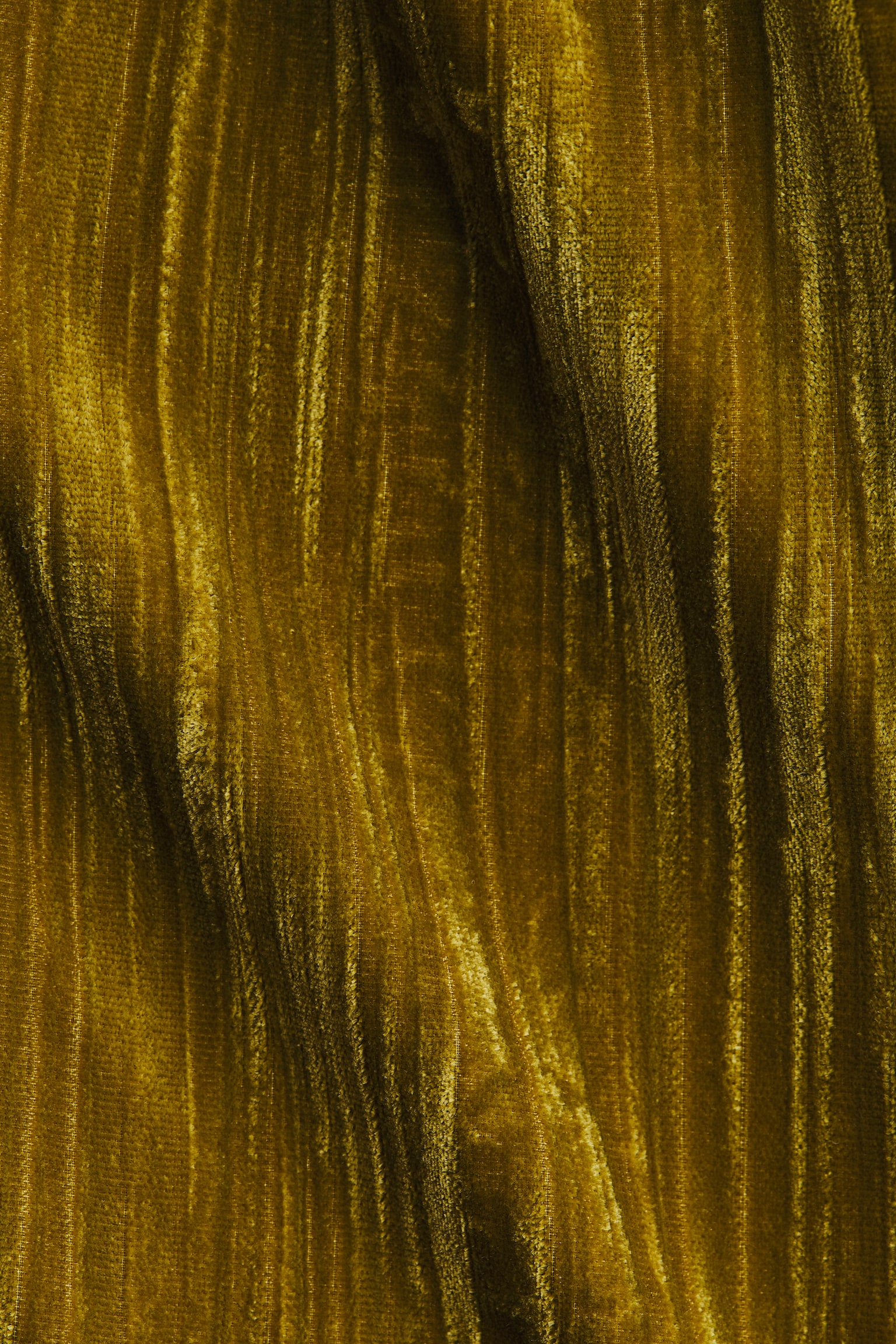 Velvet drawstring trousers - Golden olive - 5