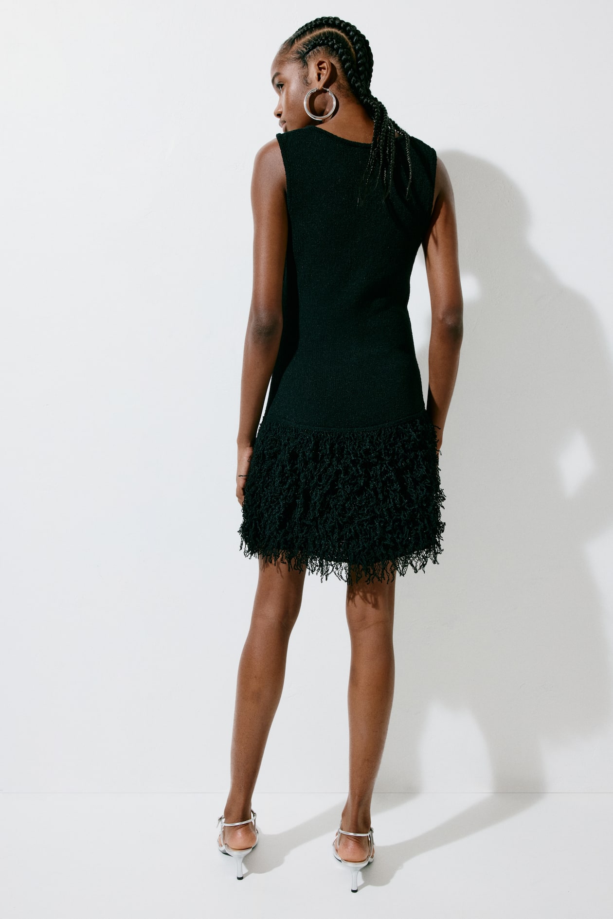 Fringe-Trimmed Knit Dress - image 2