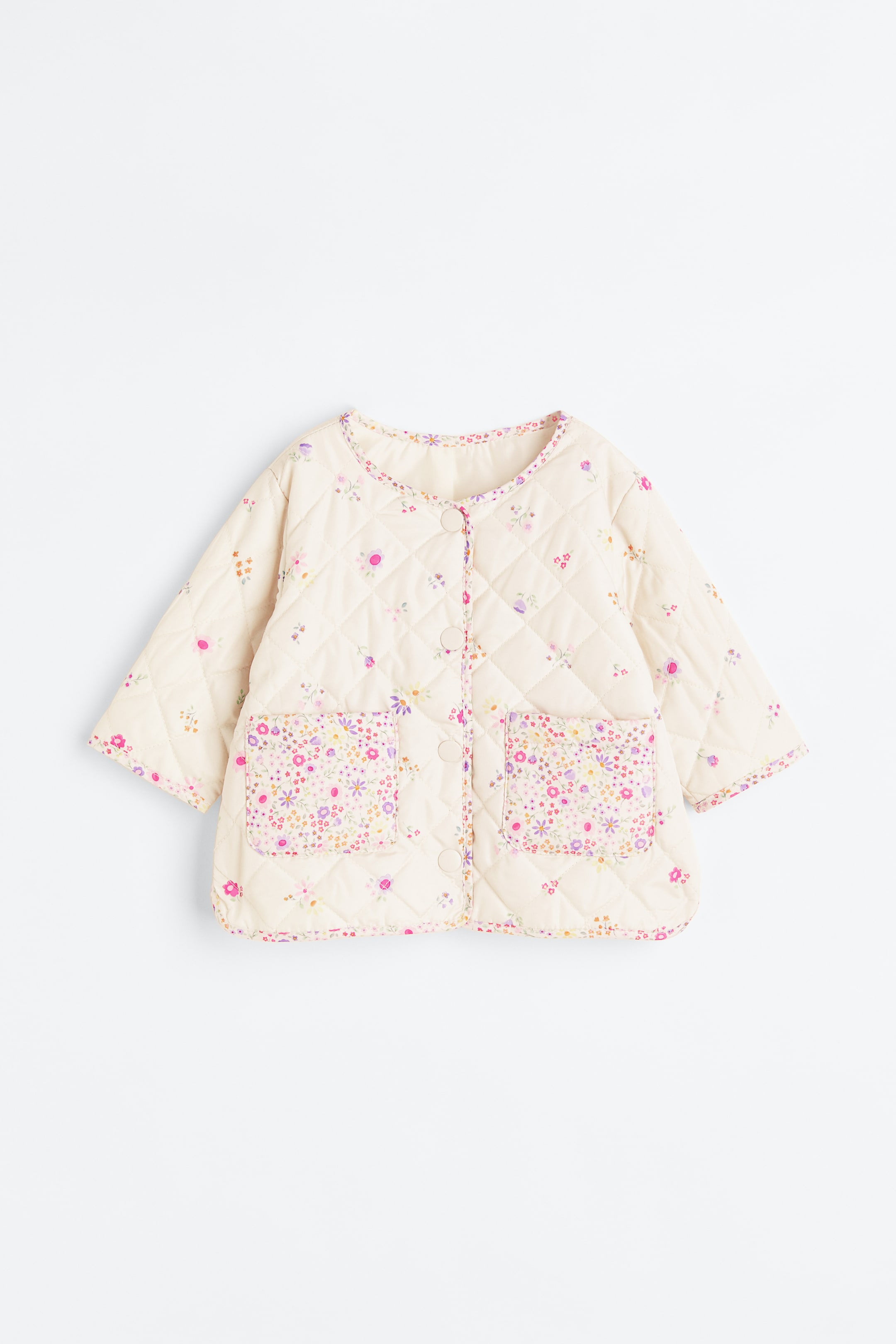 Quilted Jacket - Cream/floral - Kids | H&M US