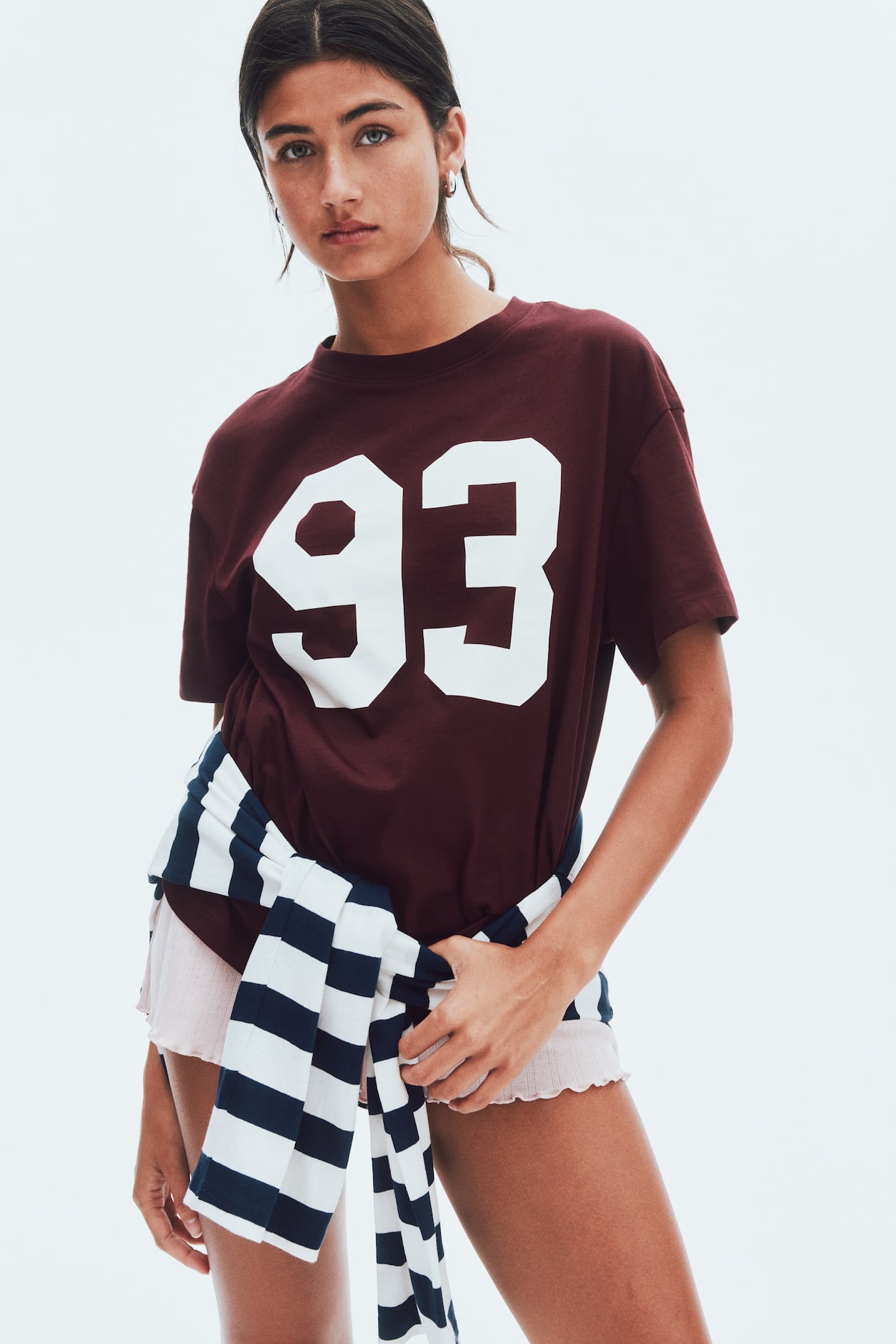 T-shirt loose - Bordeaux/93 - FEMME | H&M FR