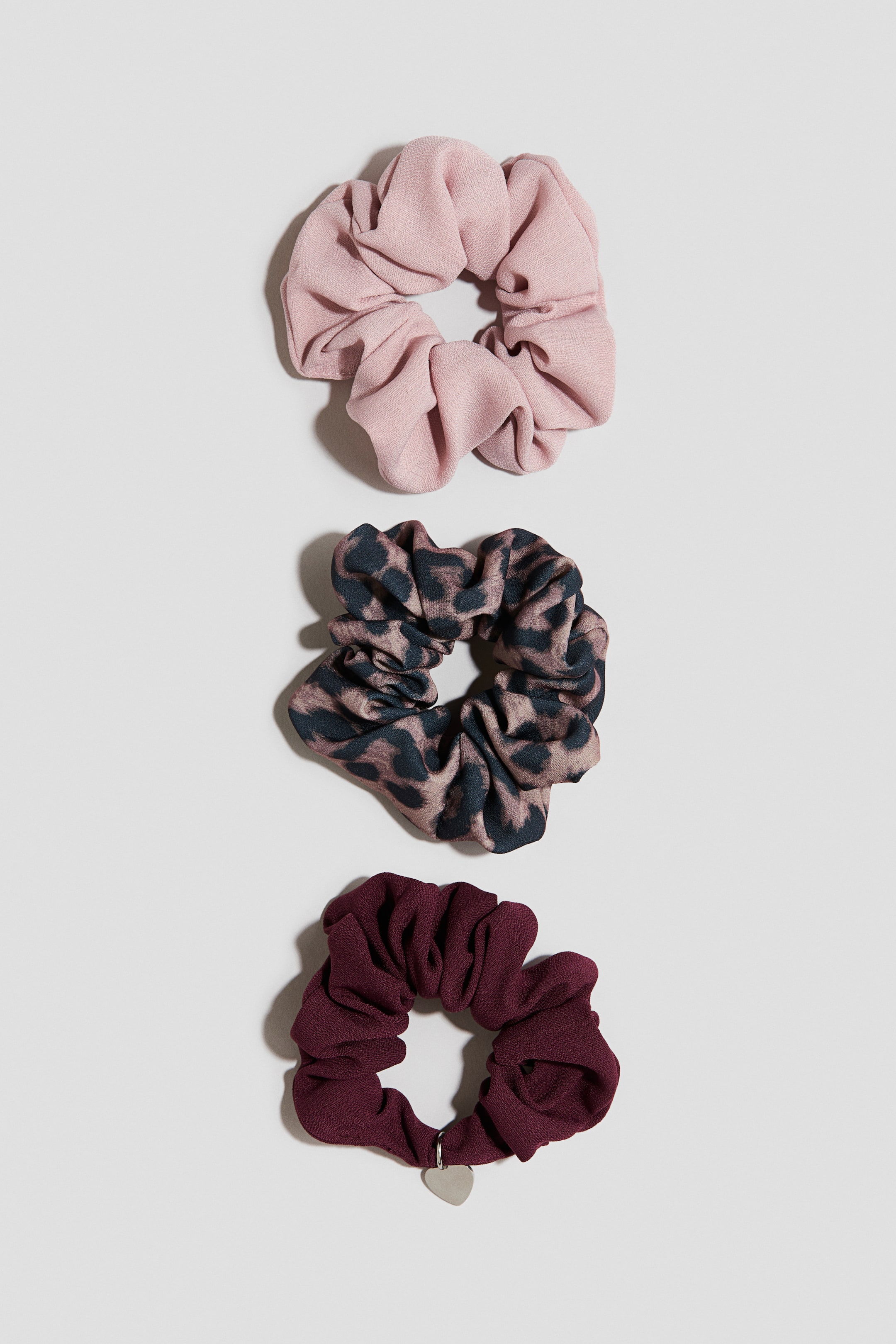 View larger image: 3-pack scrunchies - Dark red/Leopard print - Kids | H&M IN 1