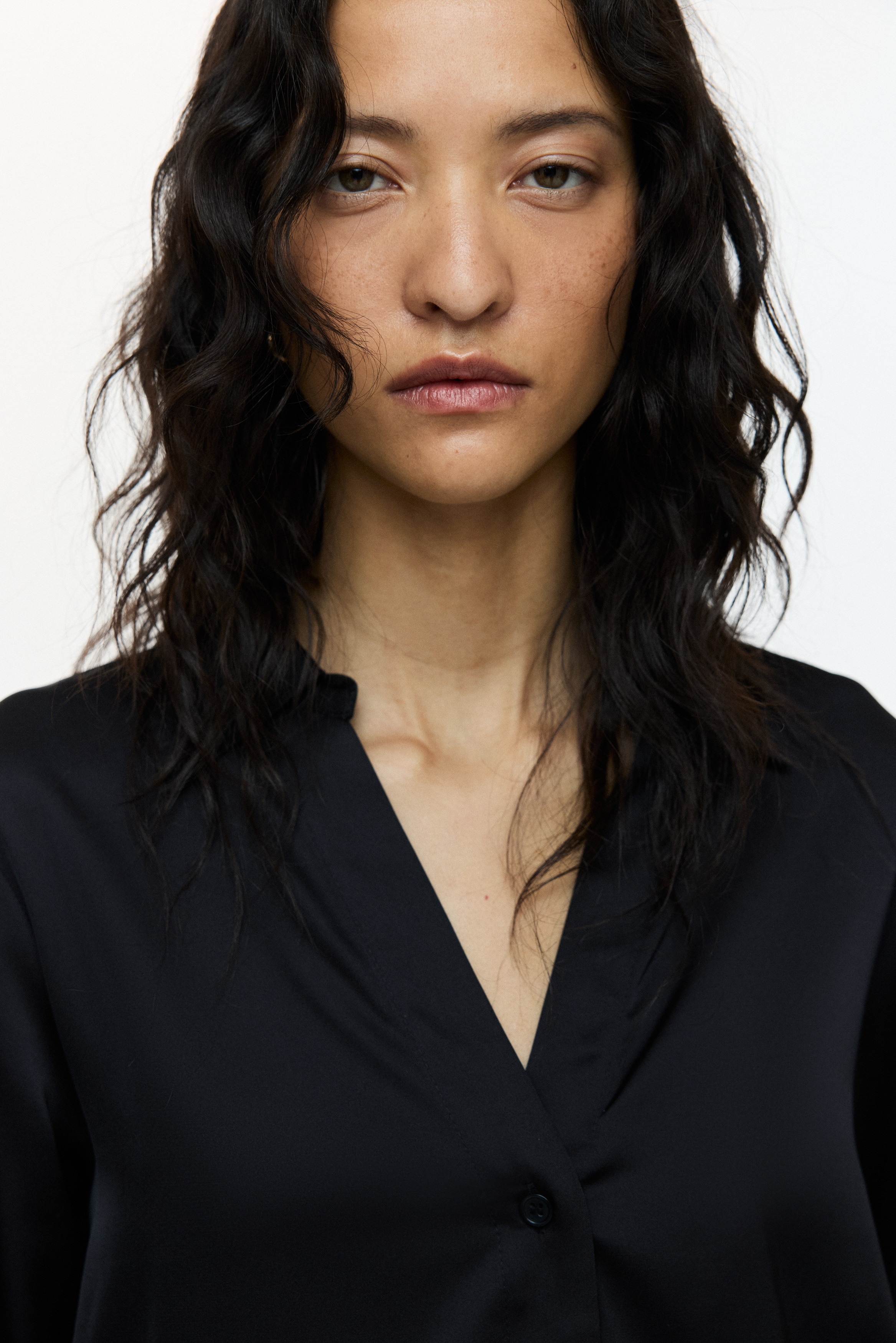 V-neck blouse