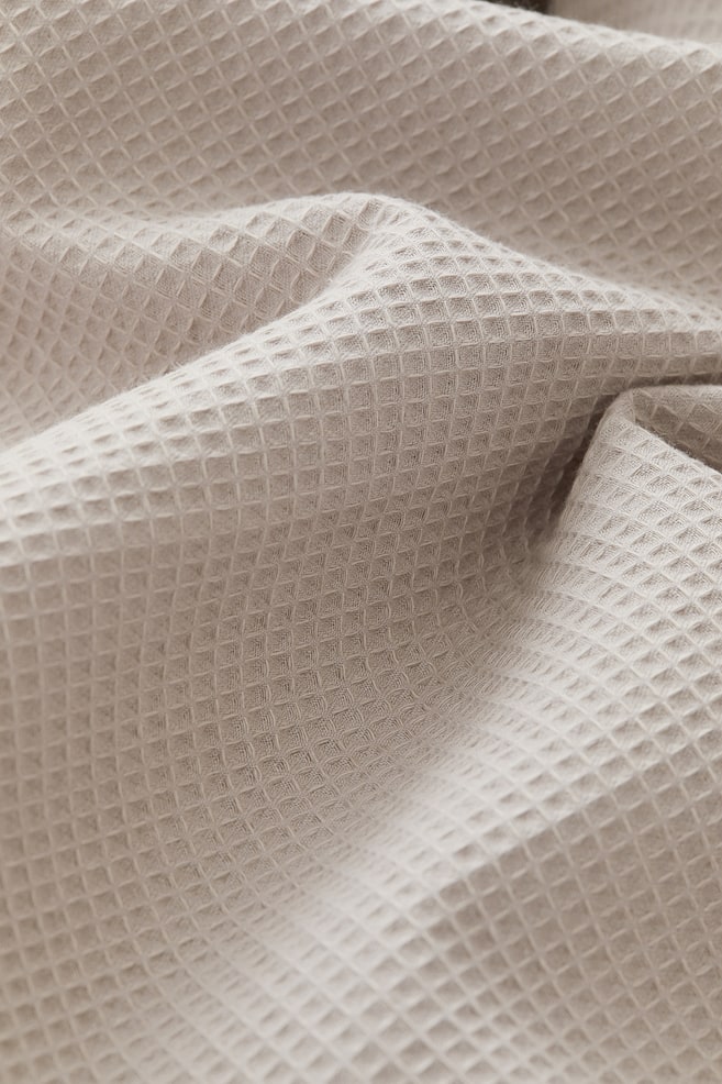 Waffled bedspread - Greige/Dark grey/White - 3
