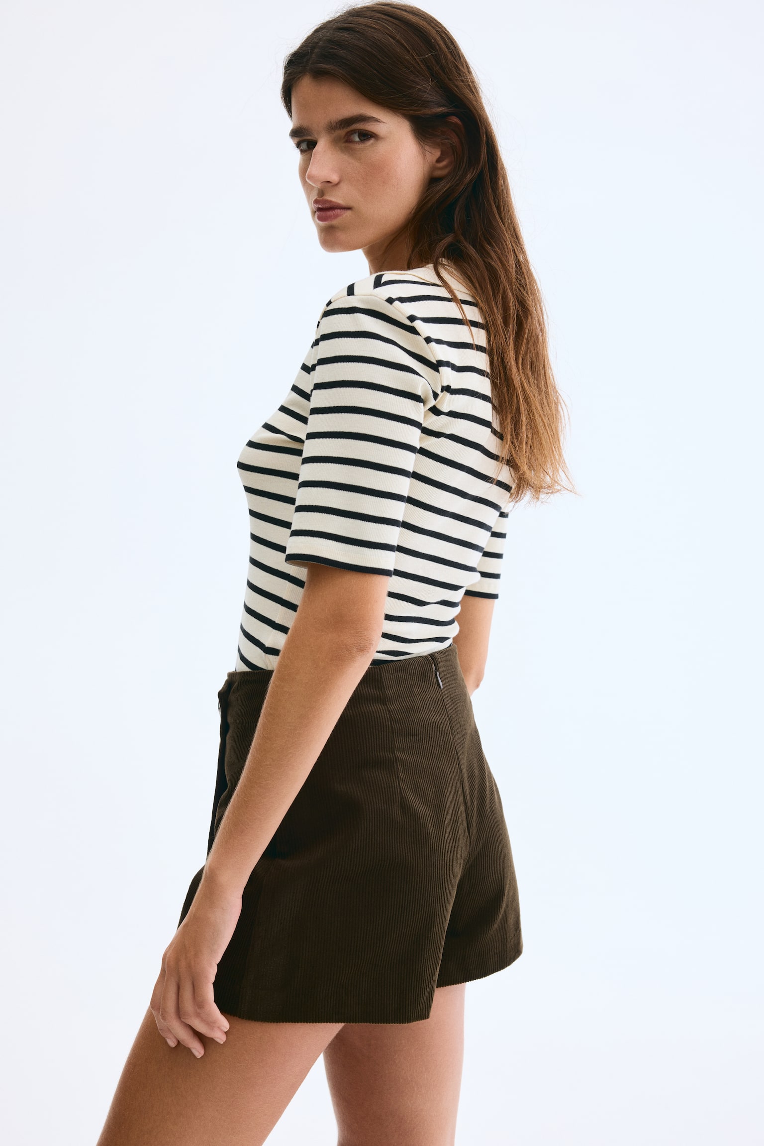 Wrap skort - Dark khaki green/Dark red/Black/Dusty beige - 4