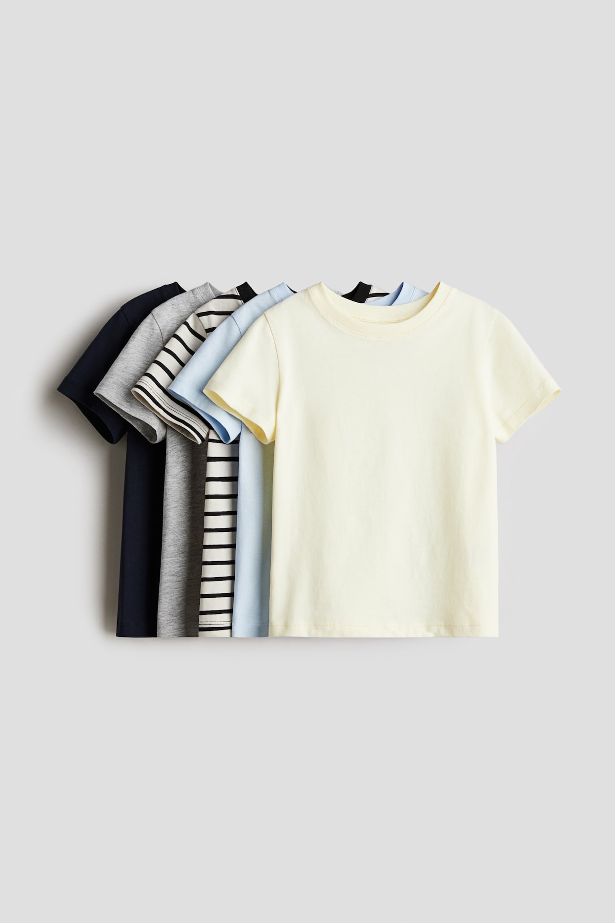 5er-Pack Baumwoll-T-Shirts - Gelb/Gestreift - Kids | H&M AT