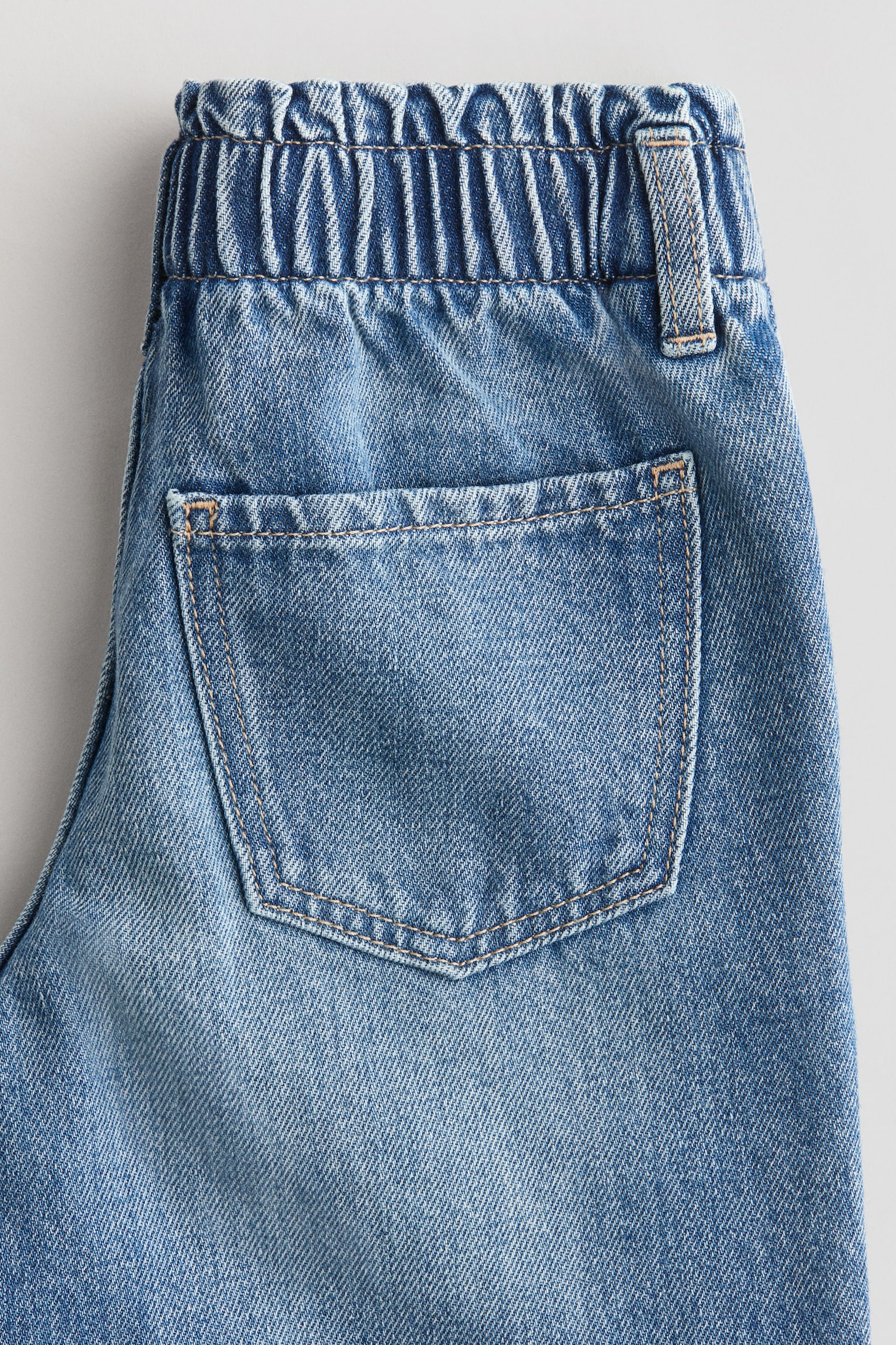 Детские джинсы H&M Daisy Wide Leg Paper-Bag Jeans, цвет: Джинсовый синий — фото 2