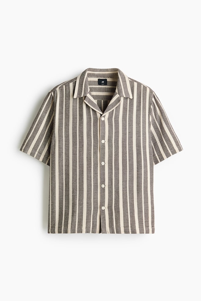 Camisa Regular Fit - Café oscuro/Rayado/Rojo oscuro/Rayado - 1
