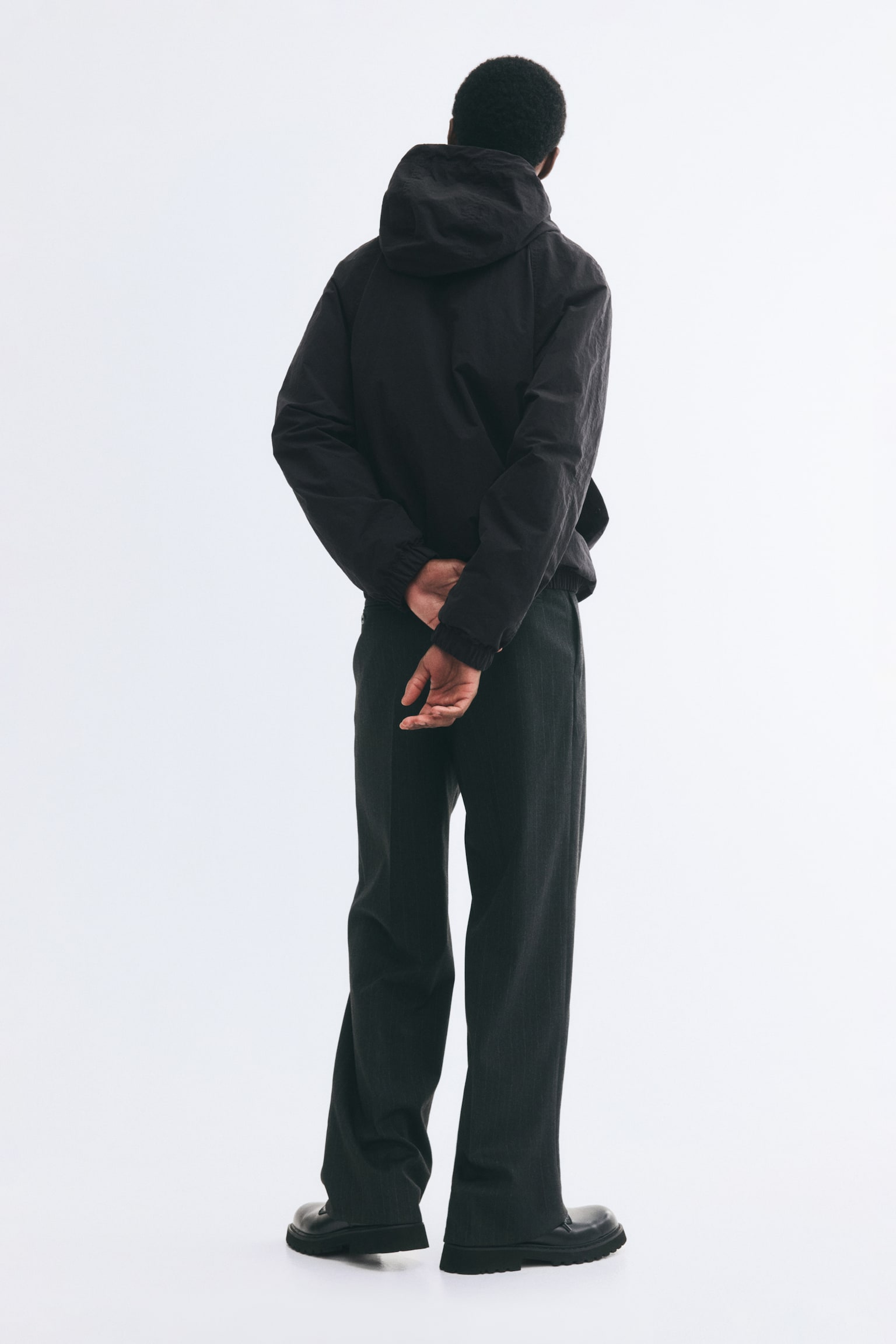 Мужская куртка H&M Hooded, цвет: Чёрный — фото 5
