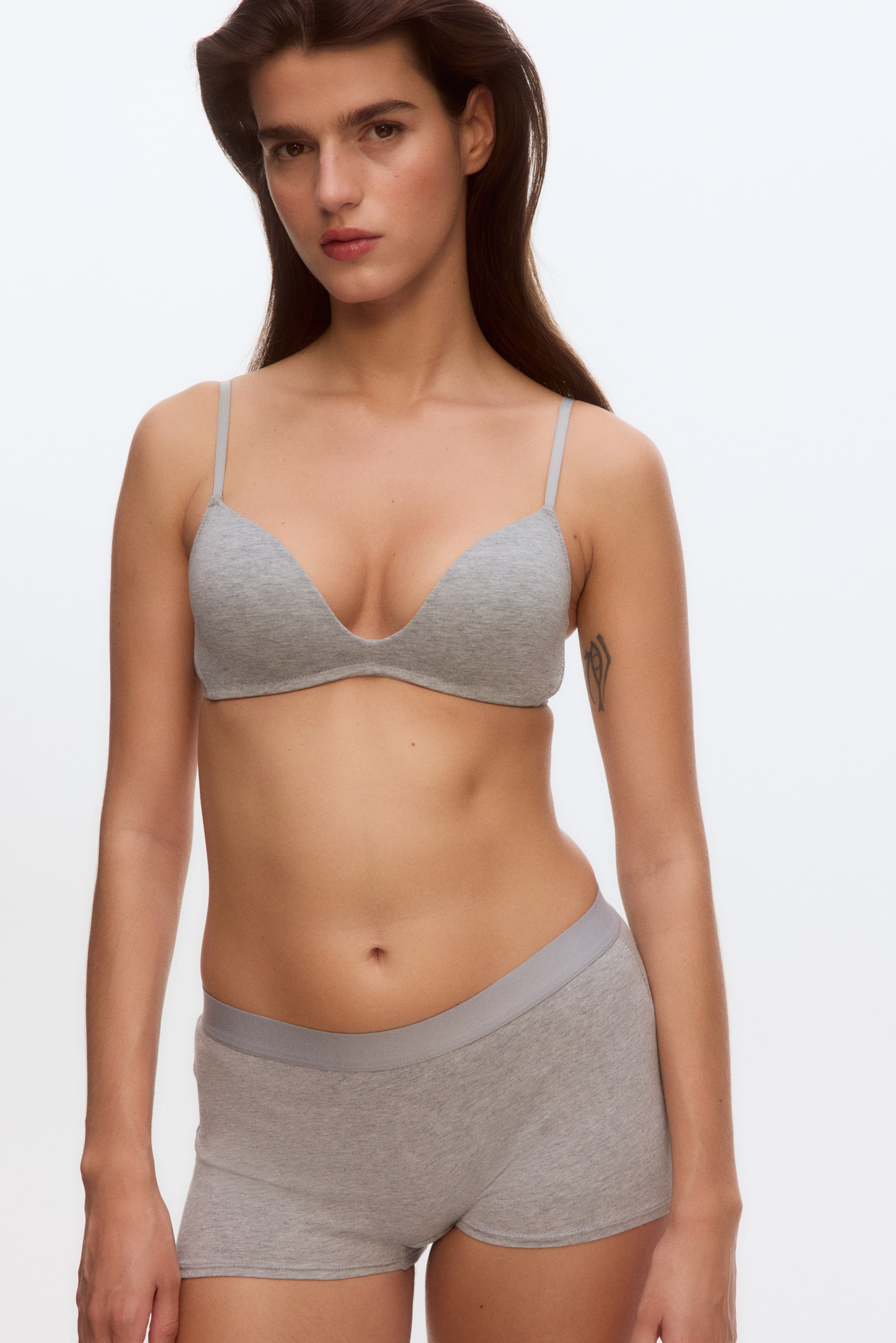 Visualizza immagine più grande: Boxer in cotone 3 pezzi - Grigio chiaro mélange/nero - DONNA | H&M IT 2