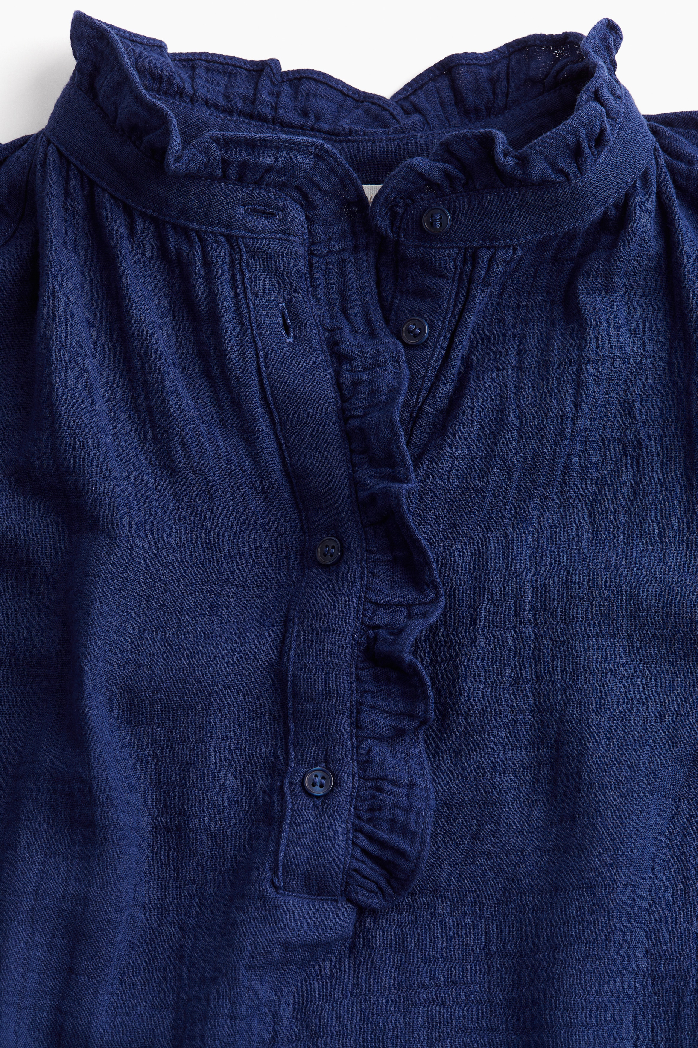 Blouse, oversized, mousseline, strepen, overhemdkraag, lange mouwen, lichtgroen | Ulla Popken