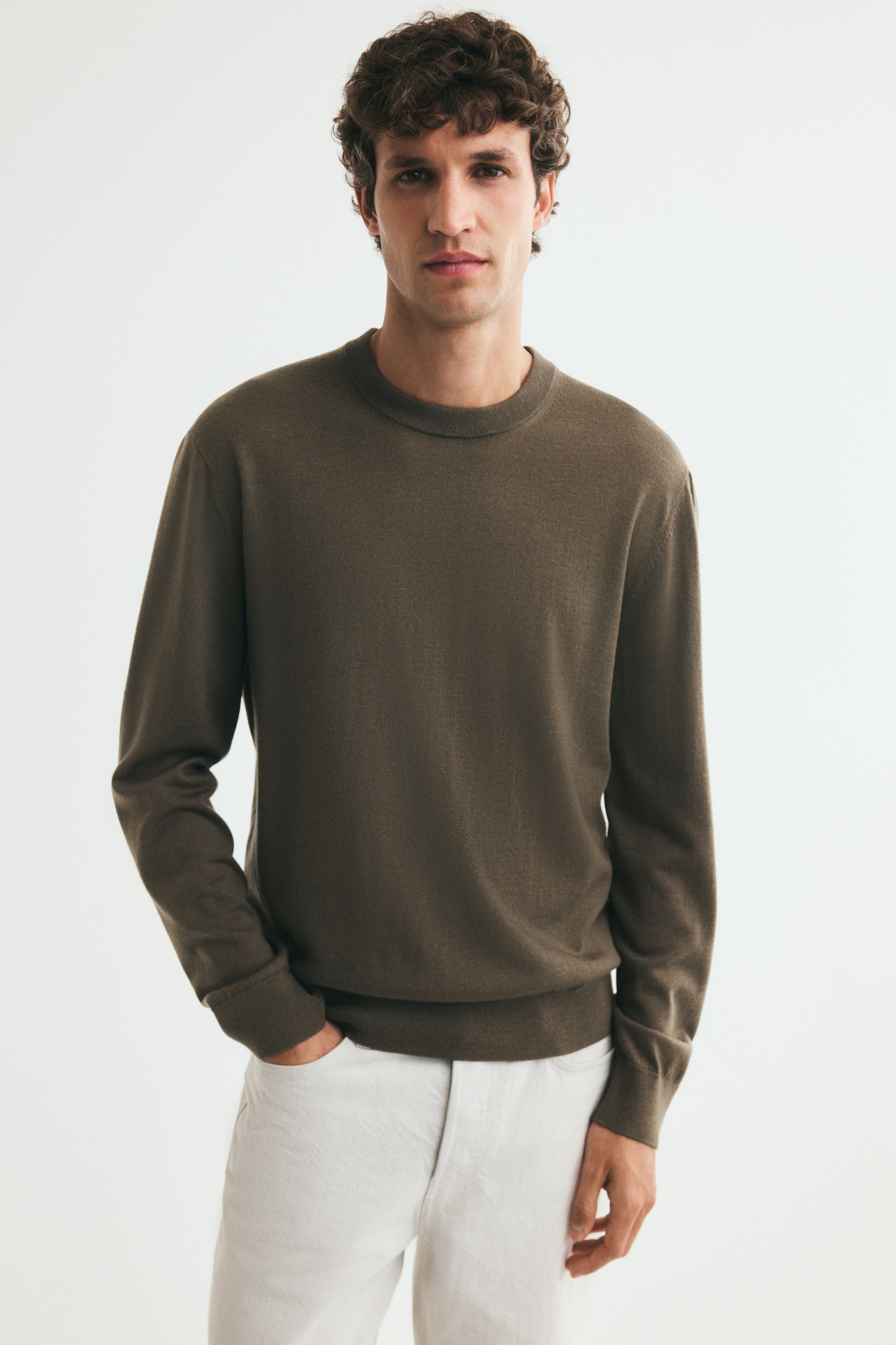 Regular Fit Merino wool jumperModel