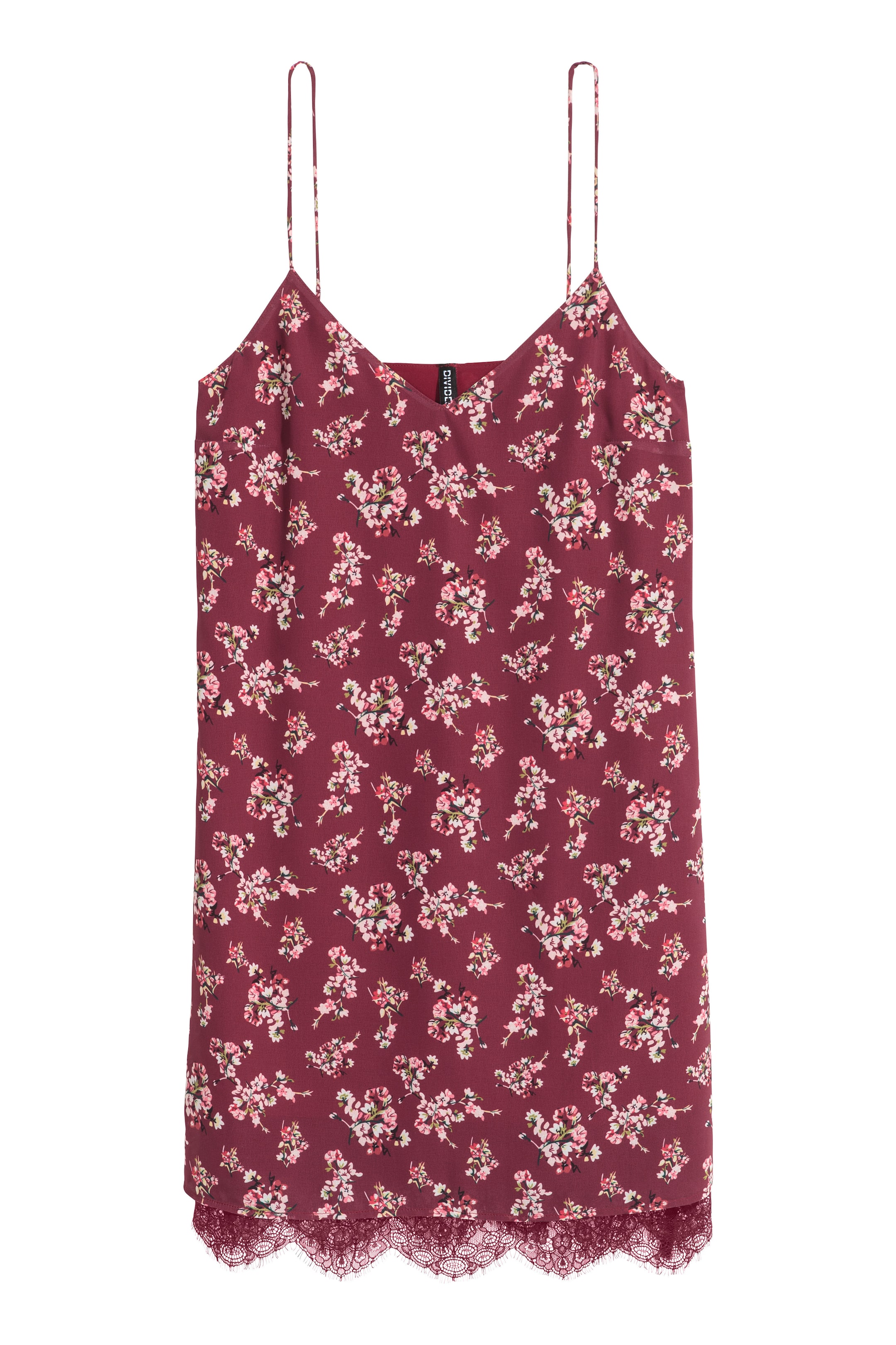 View larger image: Slip dress - Burgundy/Floral - Ladies | H&M GB 1