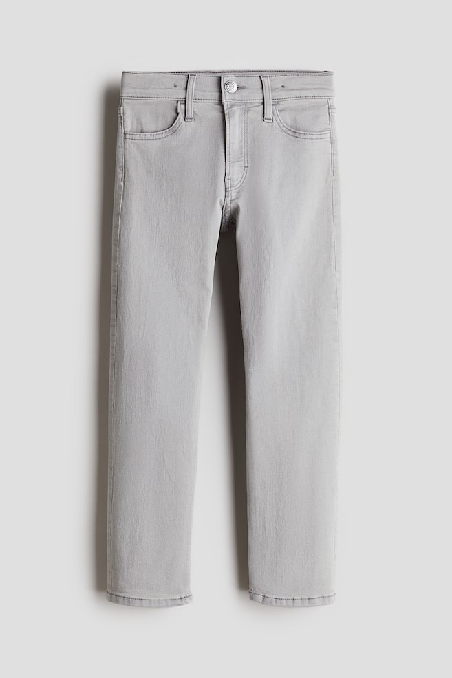 Comfort Stretch Slim Fit Jeans - Light gray/Black - 1