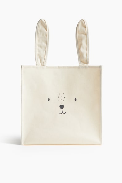 Hm Door Rabbit White/rabbit Printed Storage Basket at H&M Home | H&M US