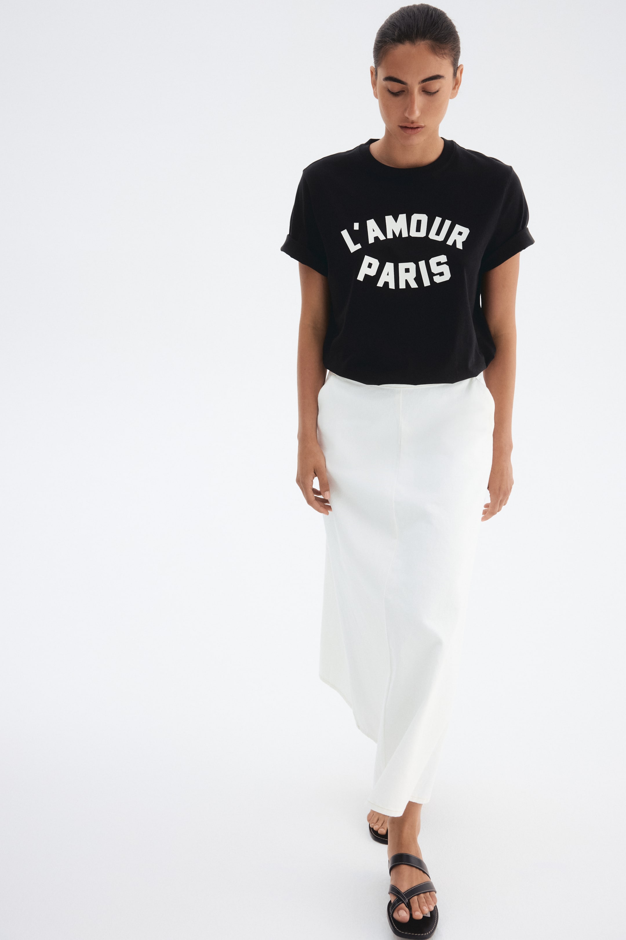 Ampliar la imagen: Playera con diseño - Negro/Paris - Ladies | H&M MX 2
