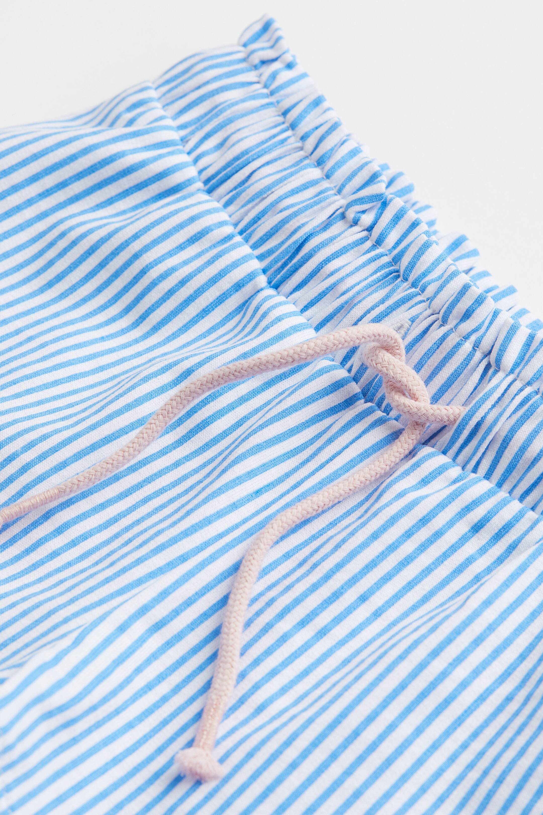 拡大画像を表示: コットンスウェットショートパンツ - ブルー／ストライプ - Kids | H&M JP 2