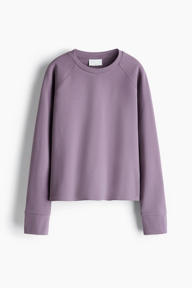 Warming long-sleeved sports top with ThermoMove™ - Dusty purple/Black - 1