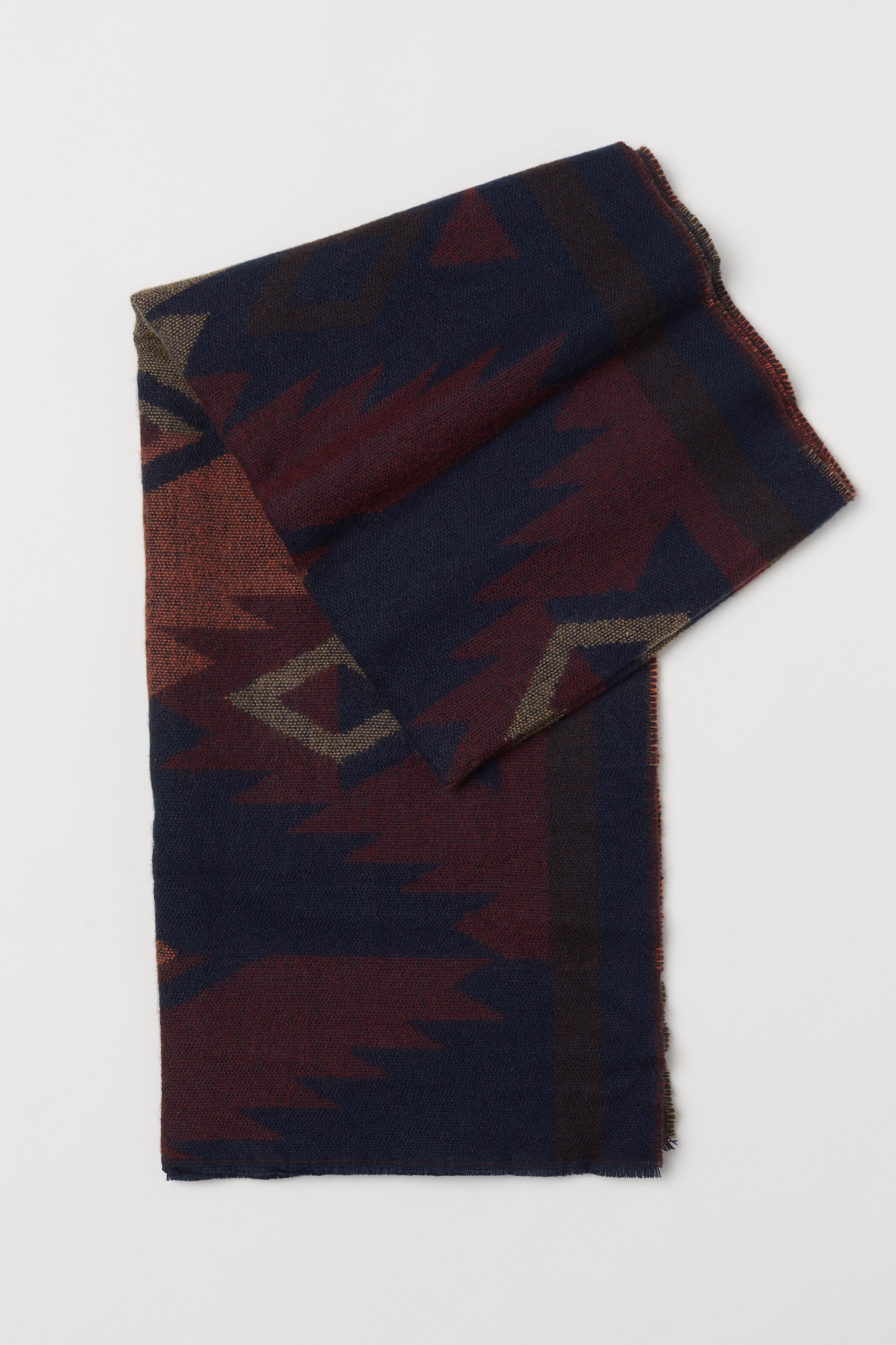 Nagyobb kép megtekintése: Mintás sál - Sötétkék/mintás - FÉRFI | H&M HU 1