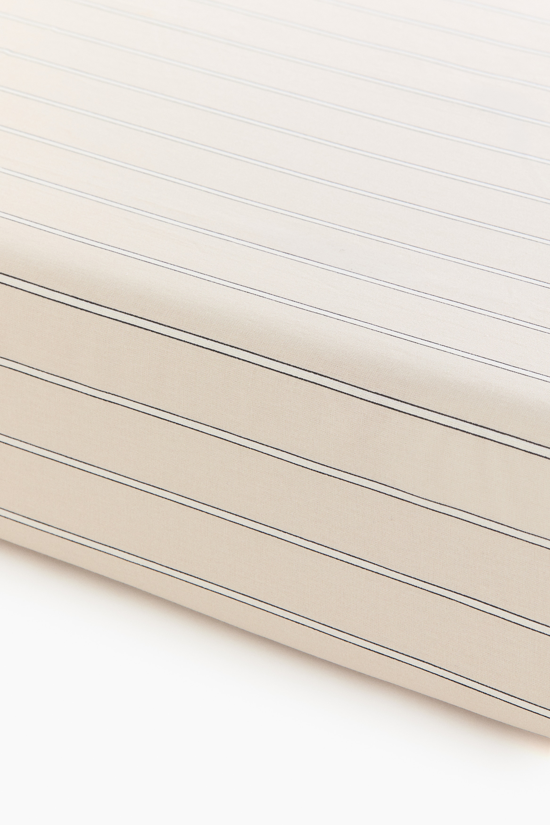 Lenzuolo per culla con angoli in cotone a righe - Beige chiaro/righe/Blu polvere/righe/Rosa polvere/righe