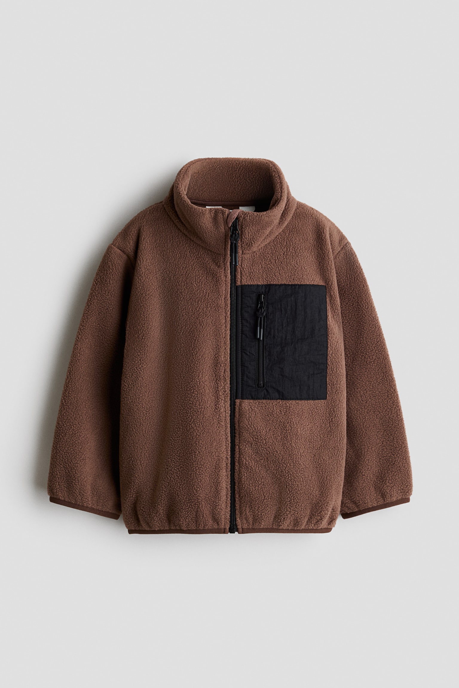 Fleece jacket - Brown/Navy blue/Khaki green