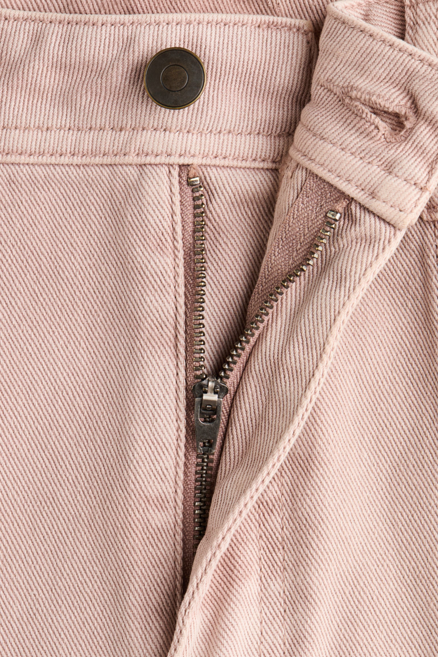 Chân váy xoè vải dệt chéo - Màu hồng phấn/Màu xanh denim - 3