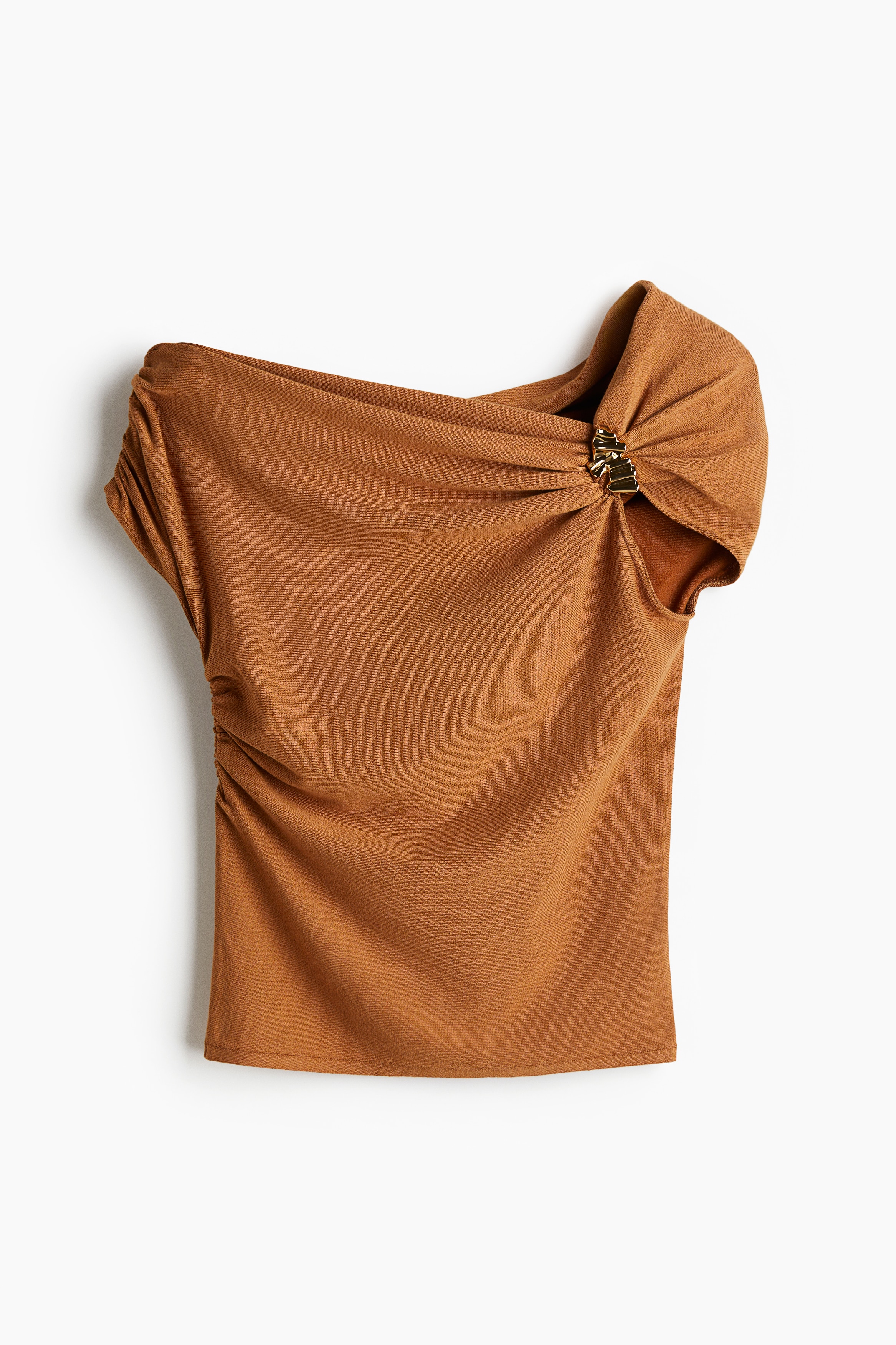 One-Shoulder Top - Dark beige