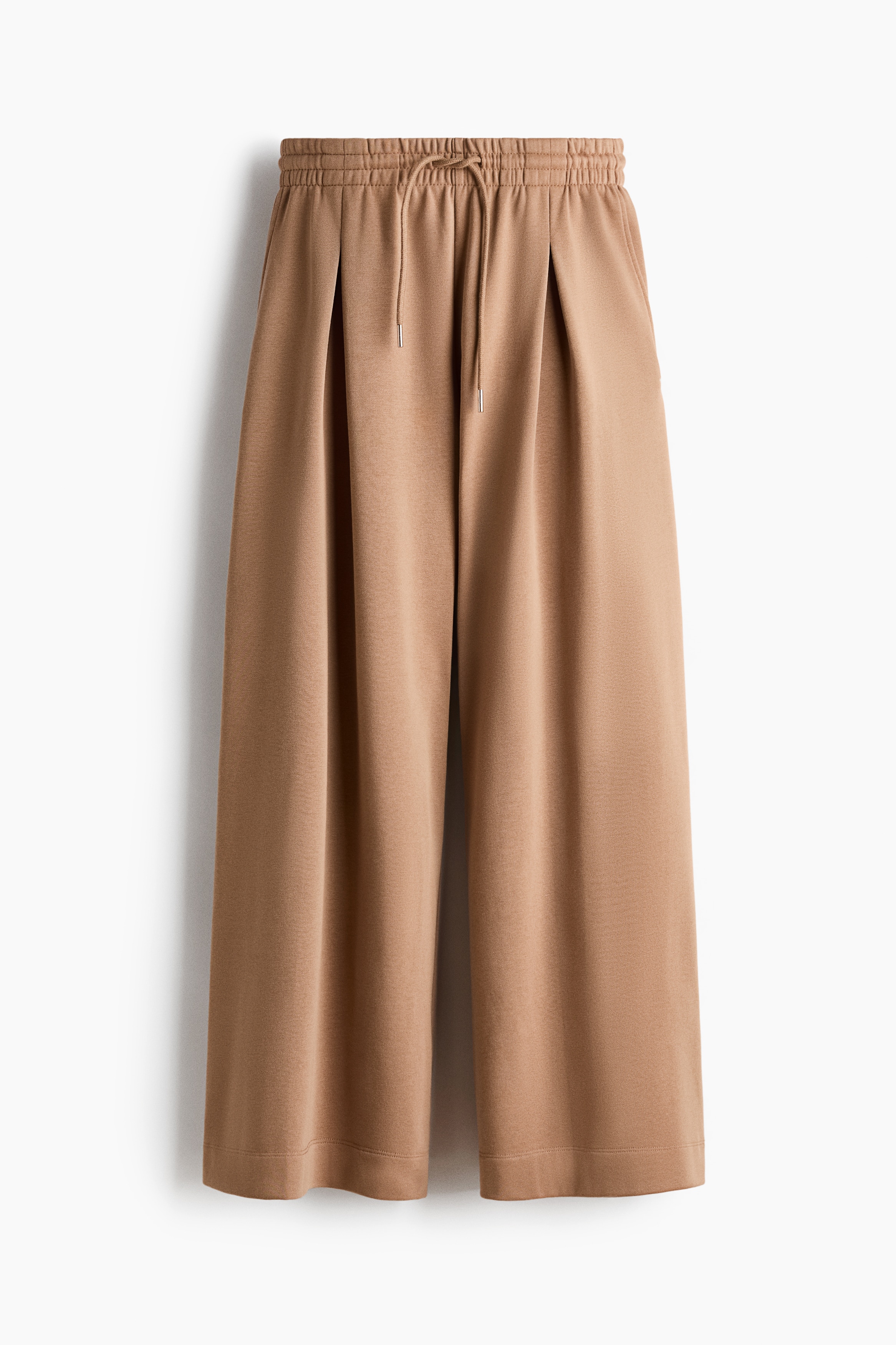 Pleat-Detail Drawstring Pants - Dark beige/Burgundy