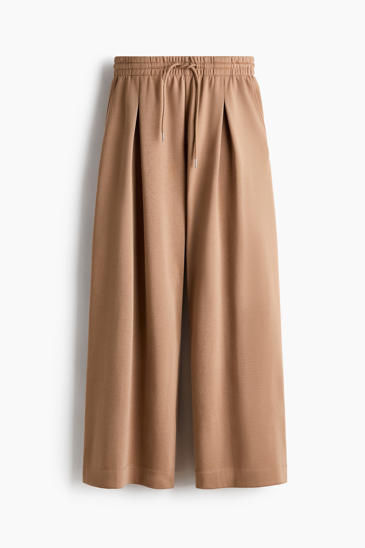 Pleat-detail drawstring trousers - Dark beige/Burgundy/Light beige - 2
