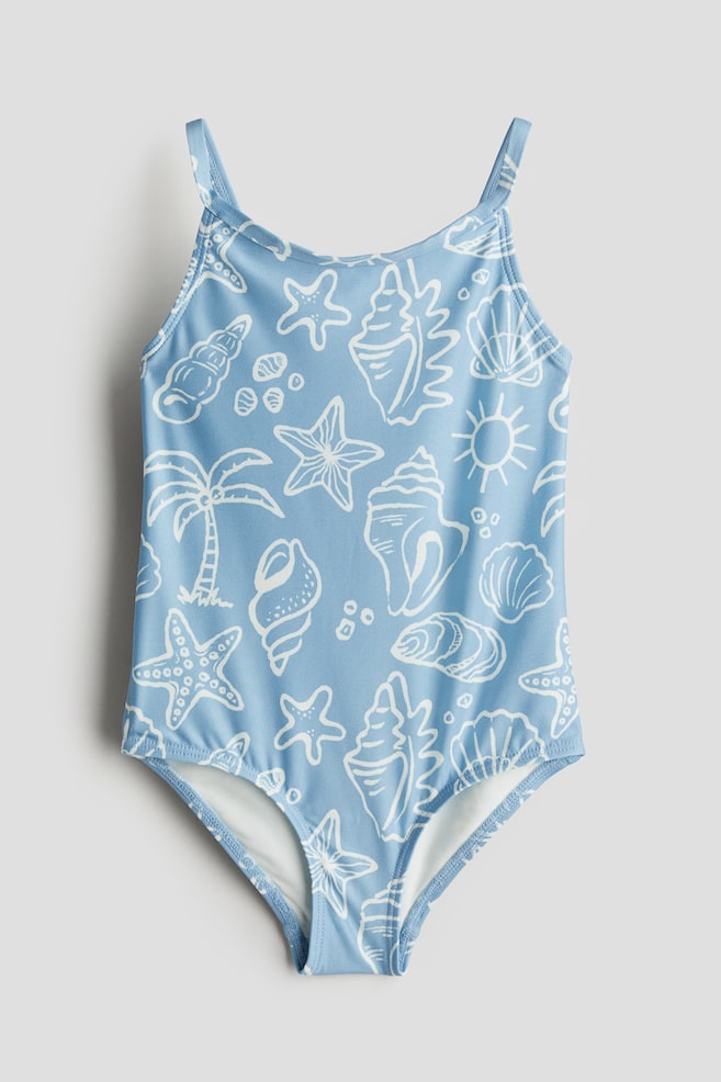 Printed swimsuit - Blue/Seashells - 1