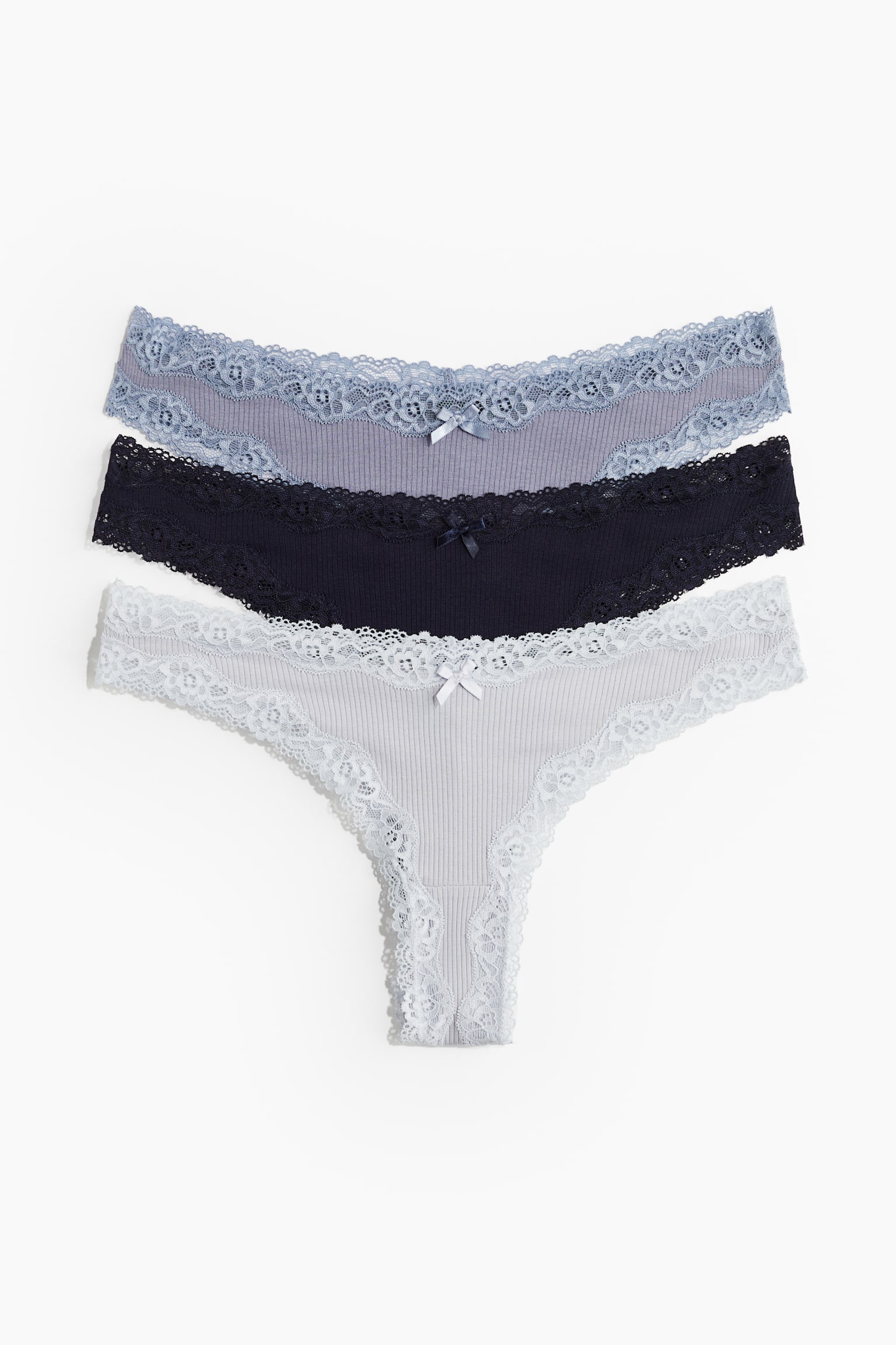 3-pack Brazilian briefs - Navy blue/Dusty blue/Light grey marl/Dark grey marl/Dark red/Burgundy/Light beige/Black/Cream marl/Light beige/White - 2