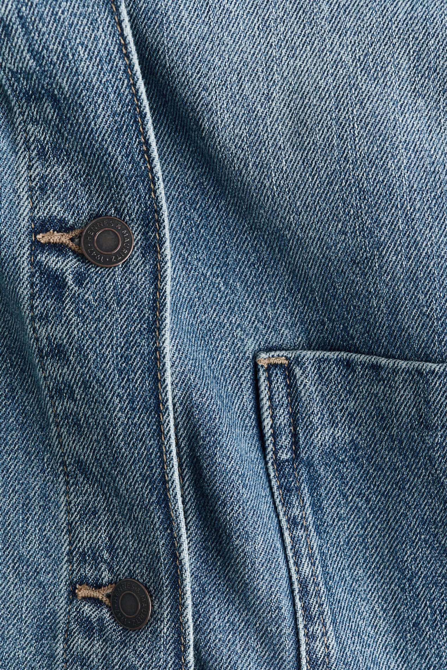 Tie-belt denim jacket - Denim blue/Light denim blue - 4