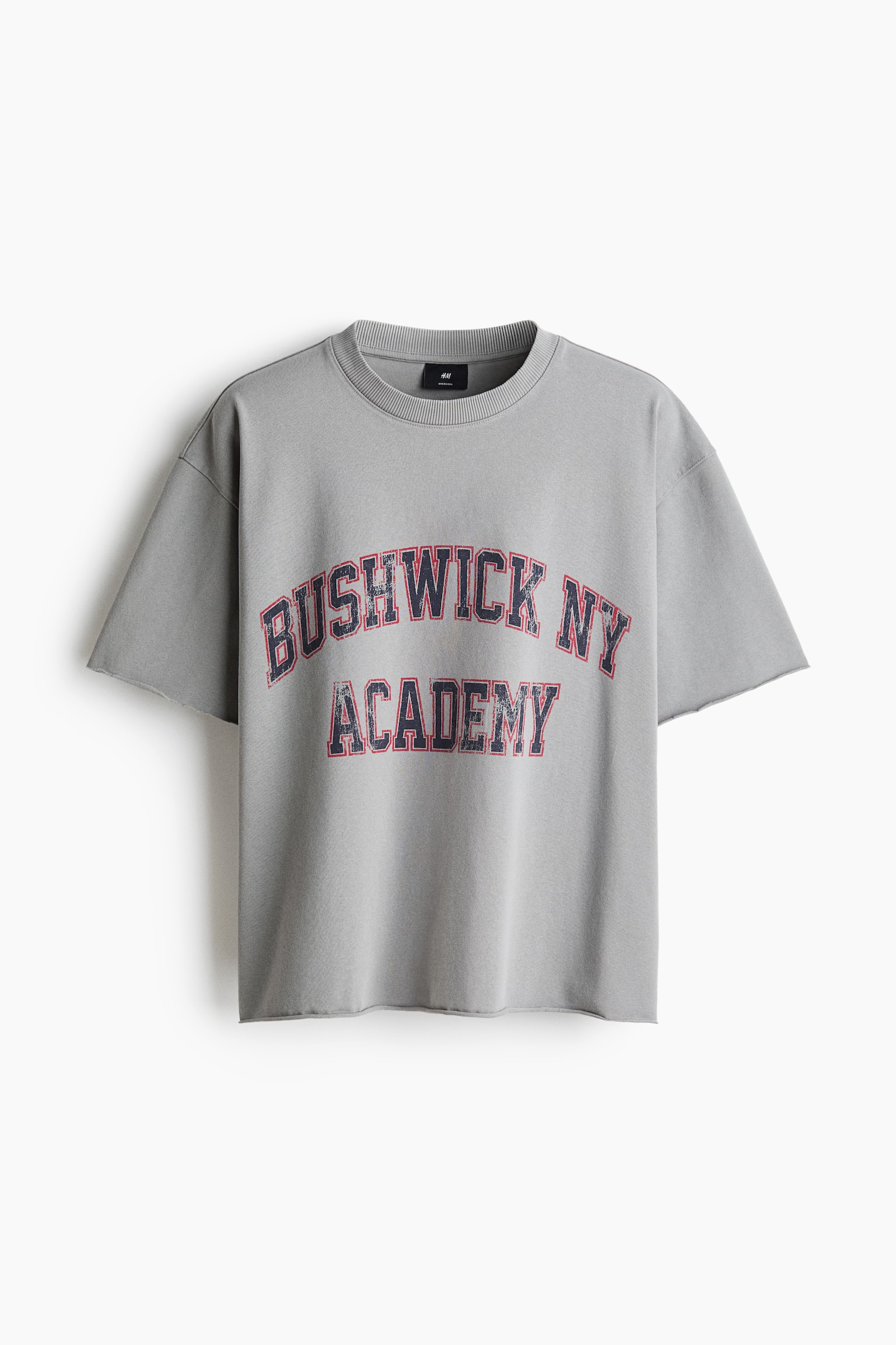 Playera Oversized Fit de corte cuadrado - Gris/Bushwick NY/Gris oscuro/Vegas/Café oscuro/Reality Bites/Gris/Azul oscuro/Run Wild/Rojo vivo/Sunset/Amarillo/California/Azul oscuro/California