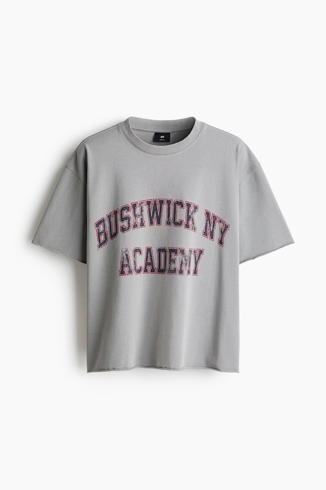 Oversized Boxy T-Shirt - Gray/Bushwick NY/Dark gray/Vegas/Yellow/California - 1