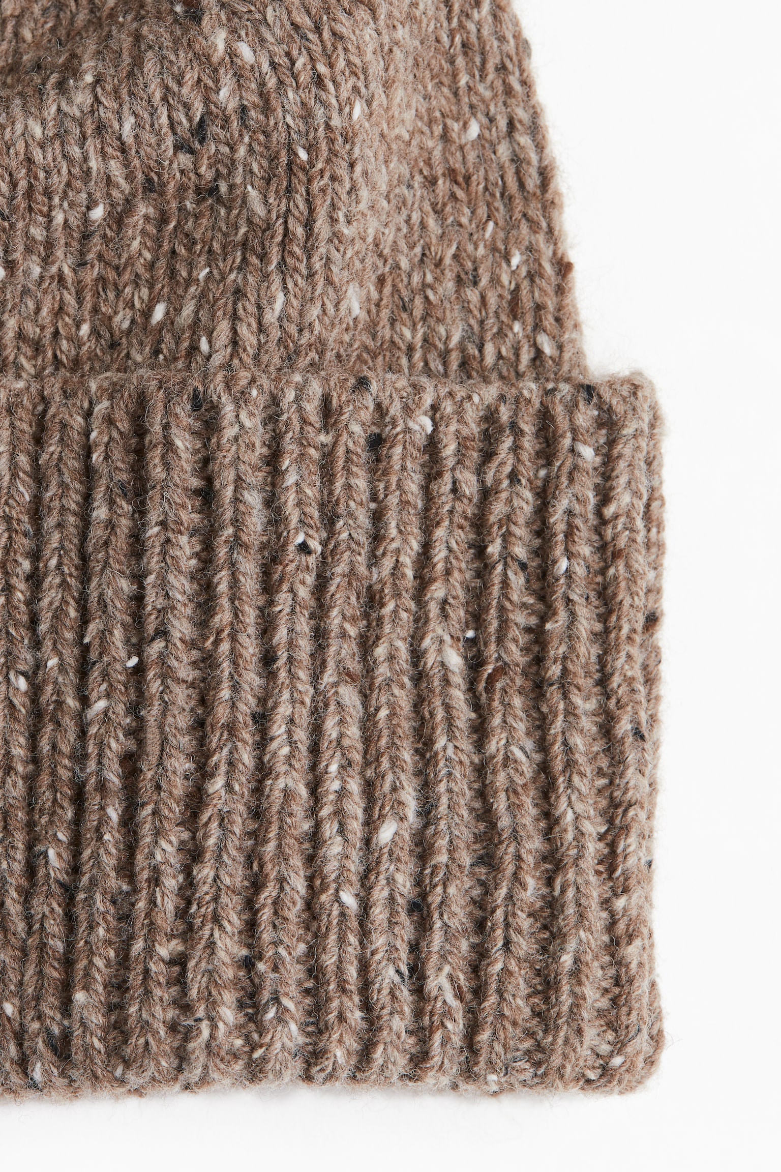 Knitted beanie - Dark beige marl/Cream/Beige - 2