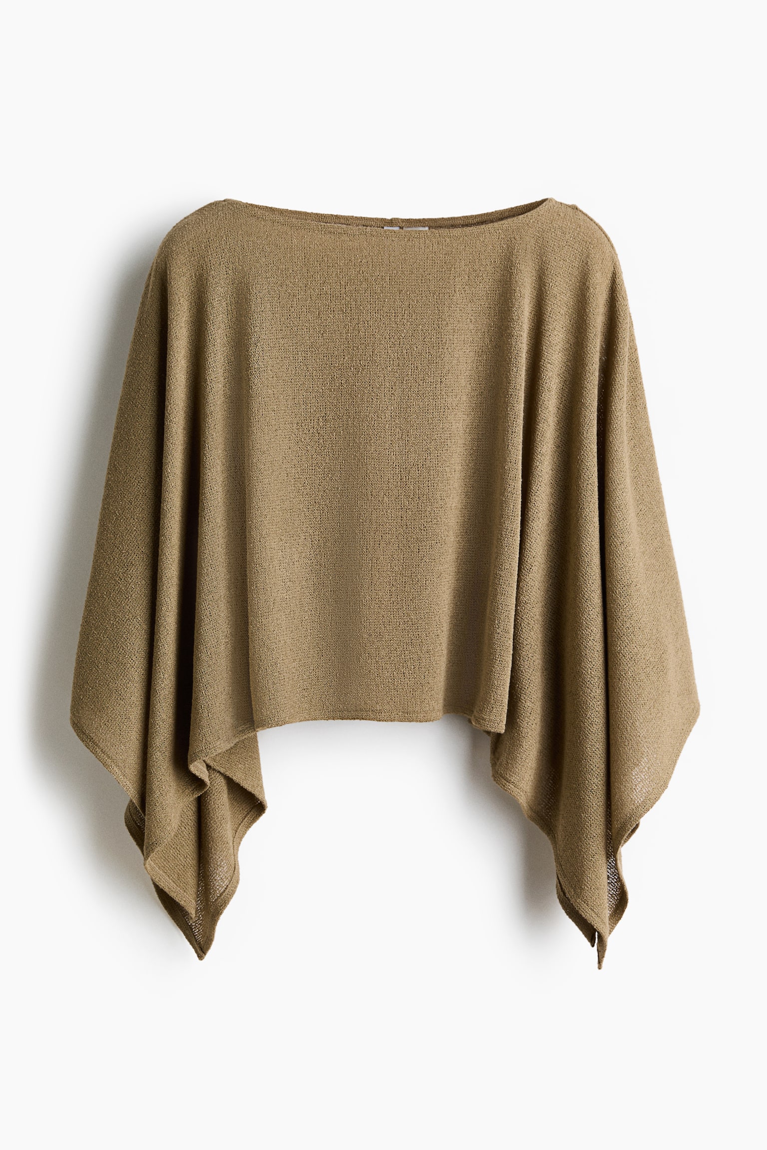 סוודר שכמייה - בז'/שחור/חום כהה - 2