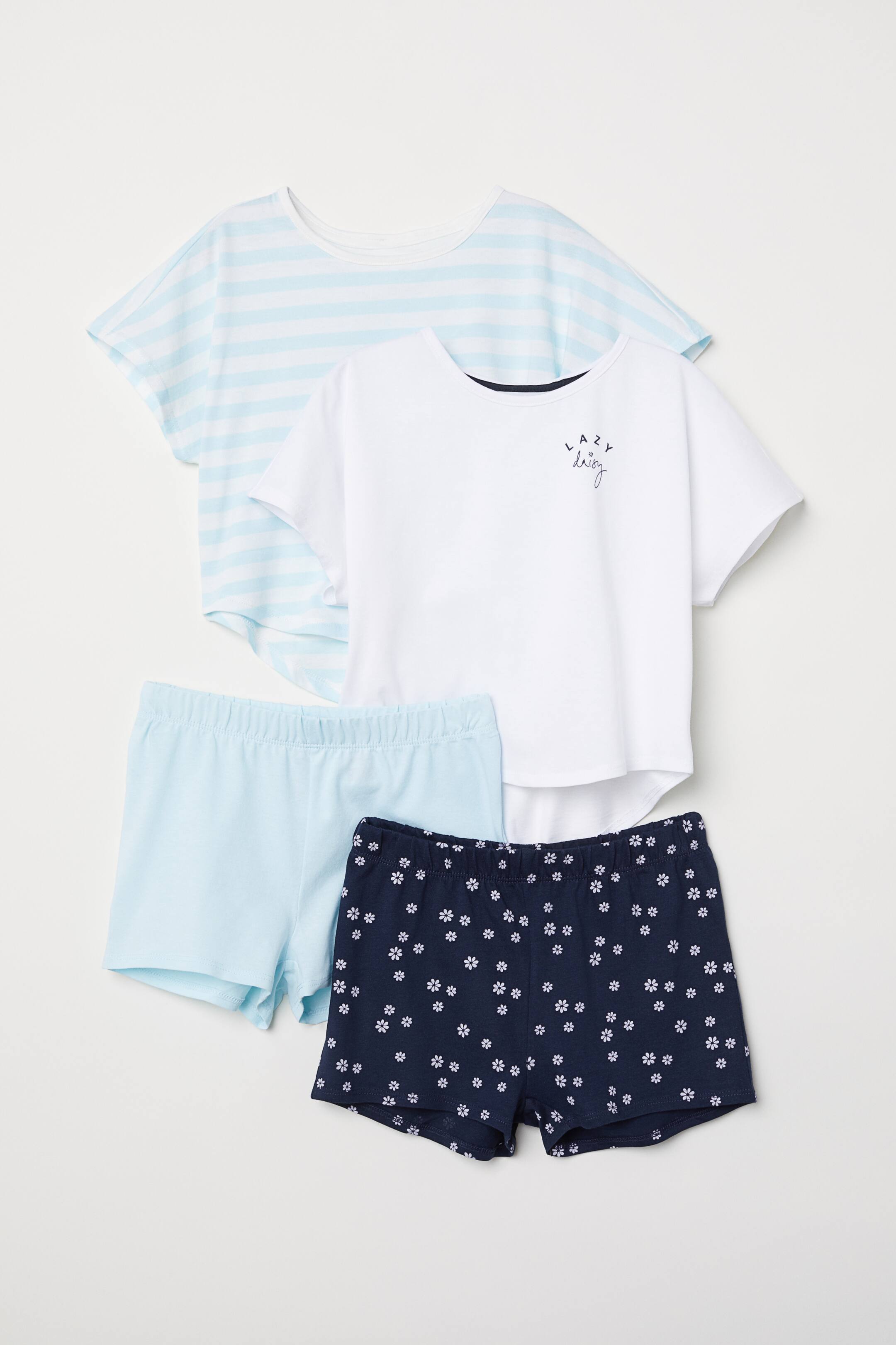 View larger image: 2-pack jersey pyjamas - Dark blue/Light blue - Kids | H&M GB 1