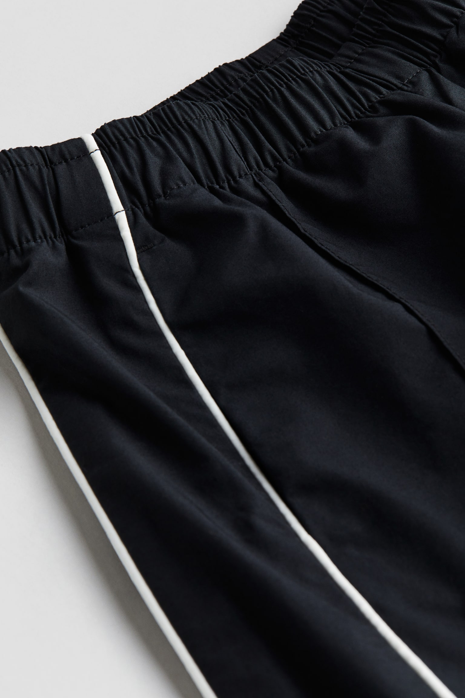 Piping Detail Activewear Pants - Black/White/White/Dark blue - 4