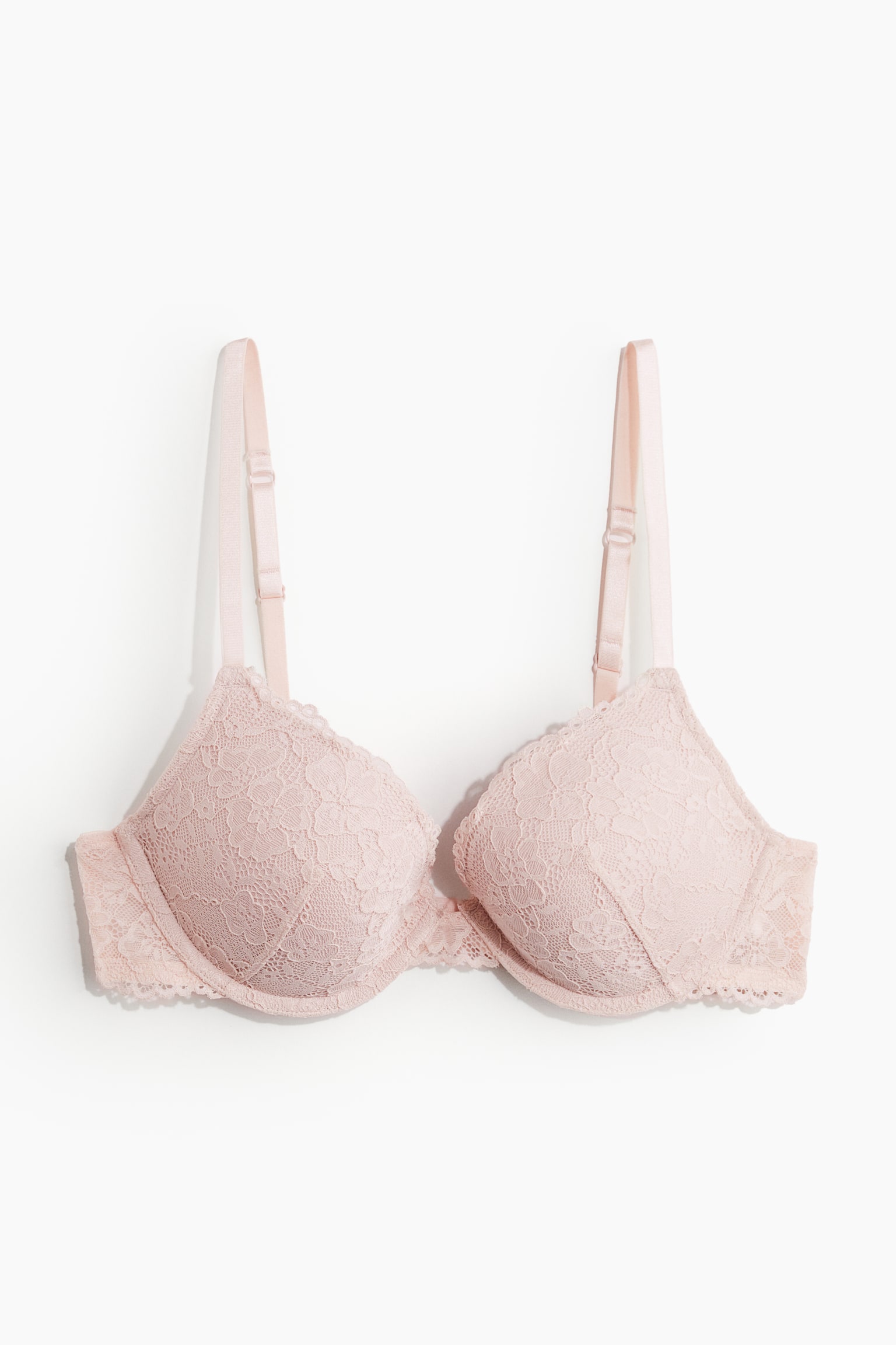 Lace push-up bra - Powder pink/White/Grey-green/Black/Light blue/Pigeon blue - 1