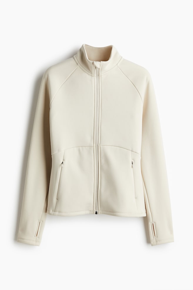 Warm sports jacket - Light beige/Black - 1