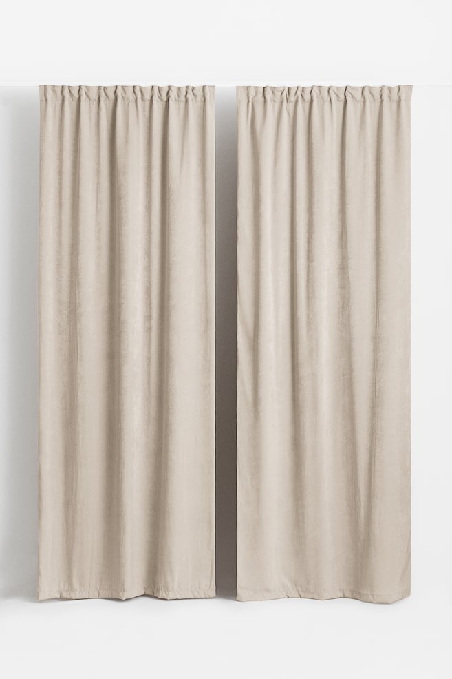 2-pack blackout curtains - Light beige - 9