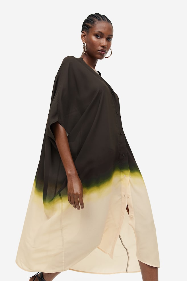 Oversized kaftan dress - Black/Ombre/Natural white/Zebra print/Orange/Patterned/Black - 4